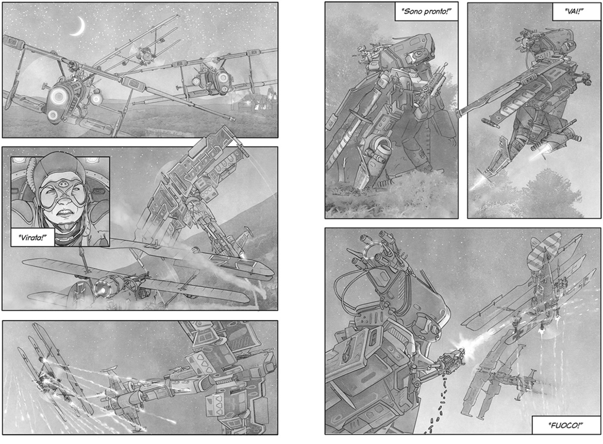 LA NOTTE DEI BIPLANI - Inserto a fumetti