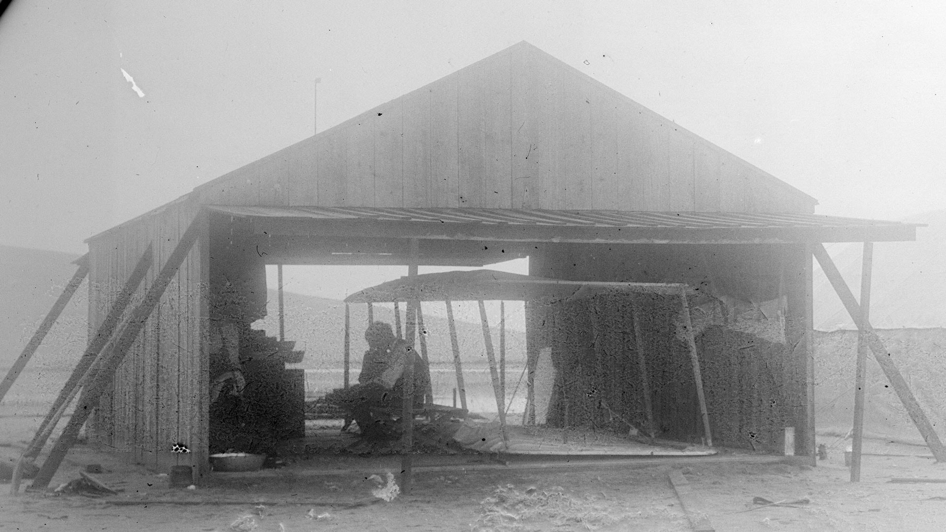 Wright work shed, Kitty Hawk, North Carolina, 1901.