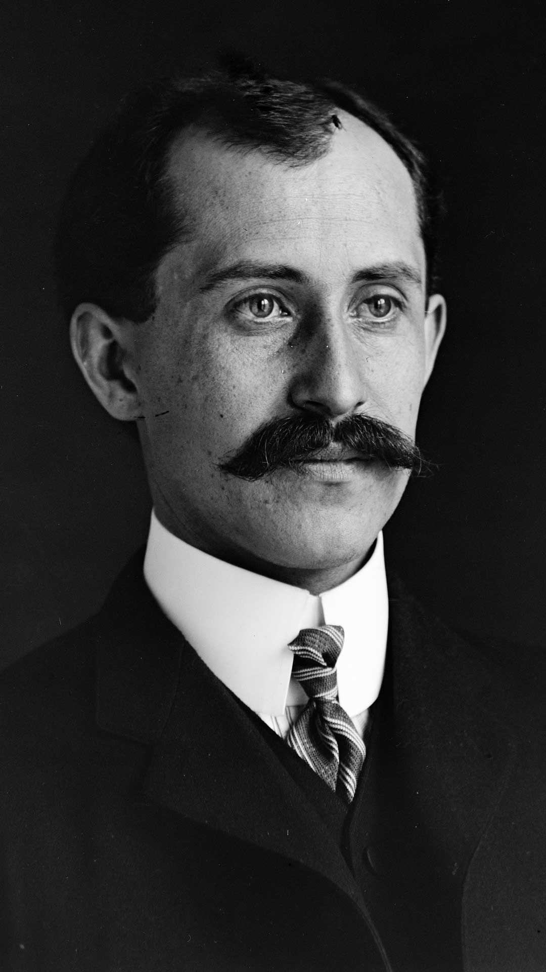 Orville Wright portrait, age 34, 1905, Dayton, Ohio.