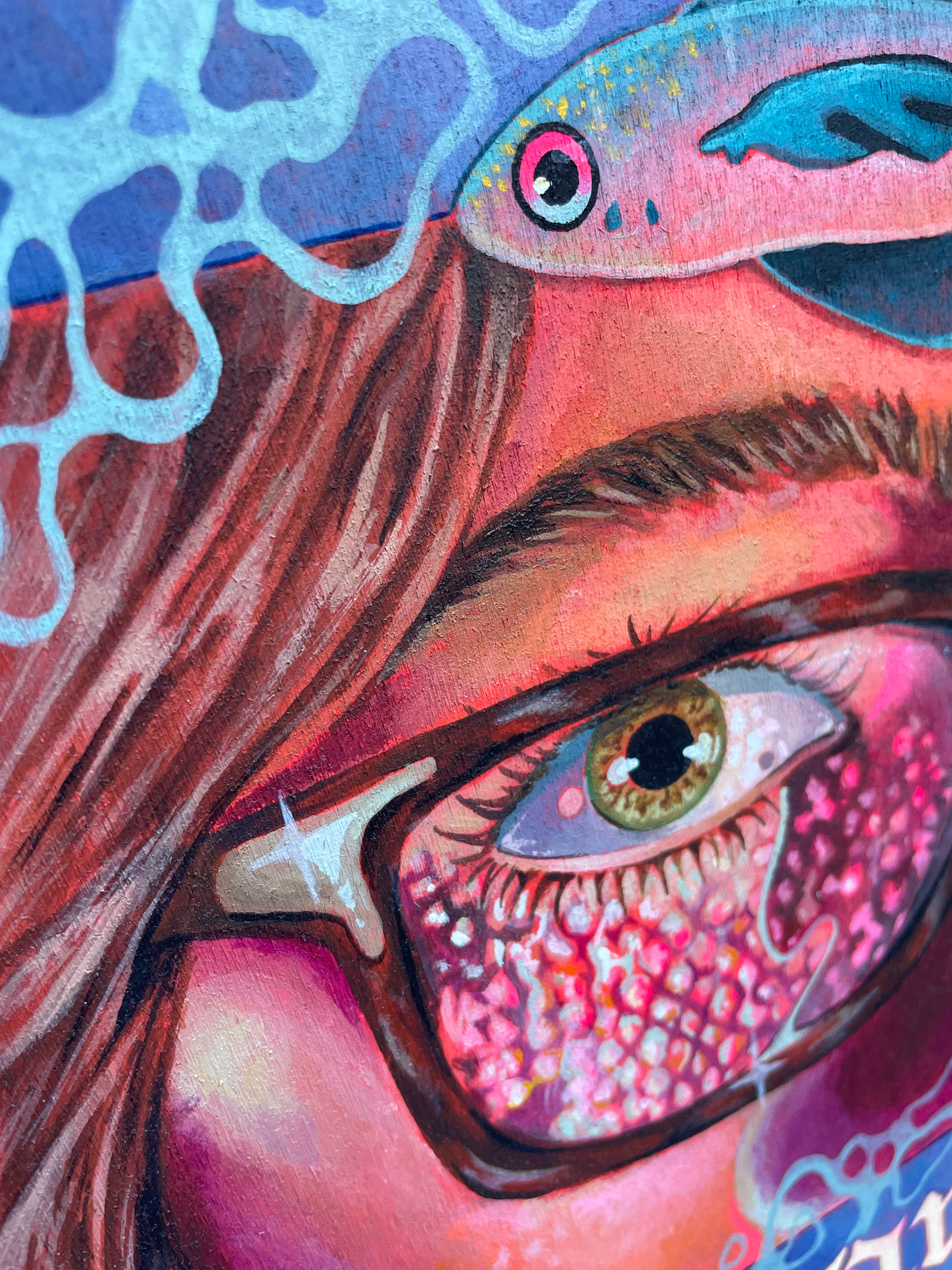 acrylic on birch panel