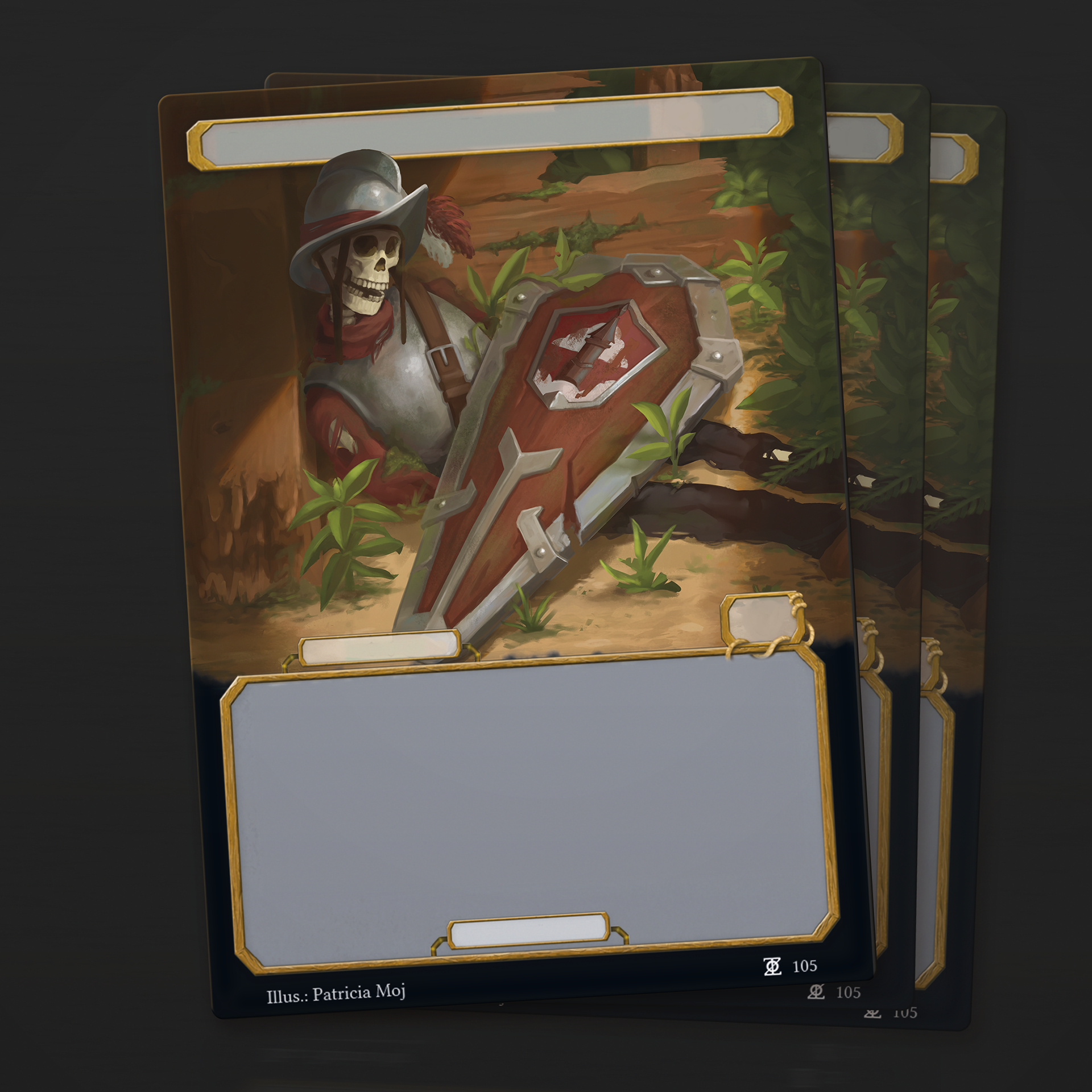 Garrison Shield - Card Illustration - On Playing Card