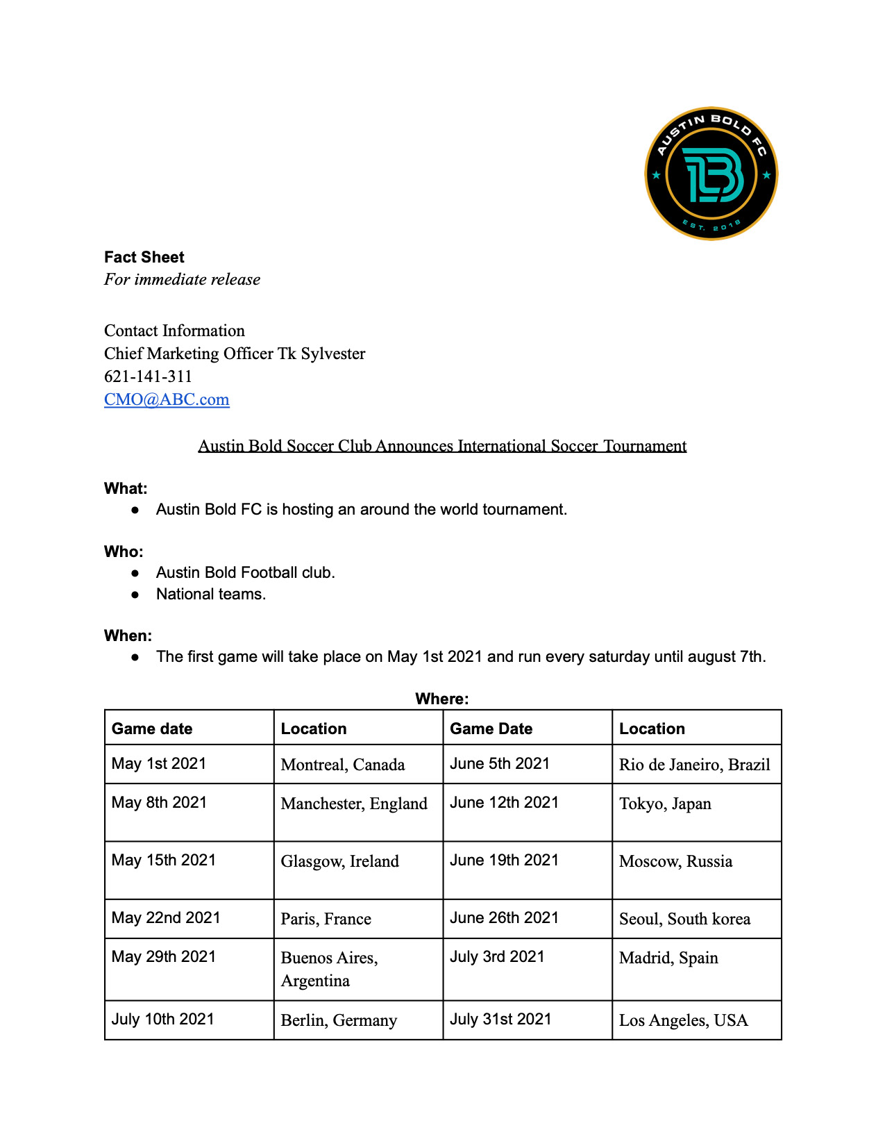 Fact Sheet
