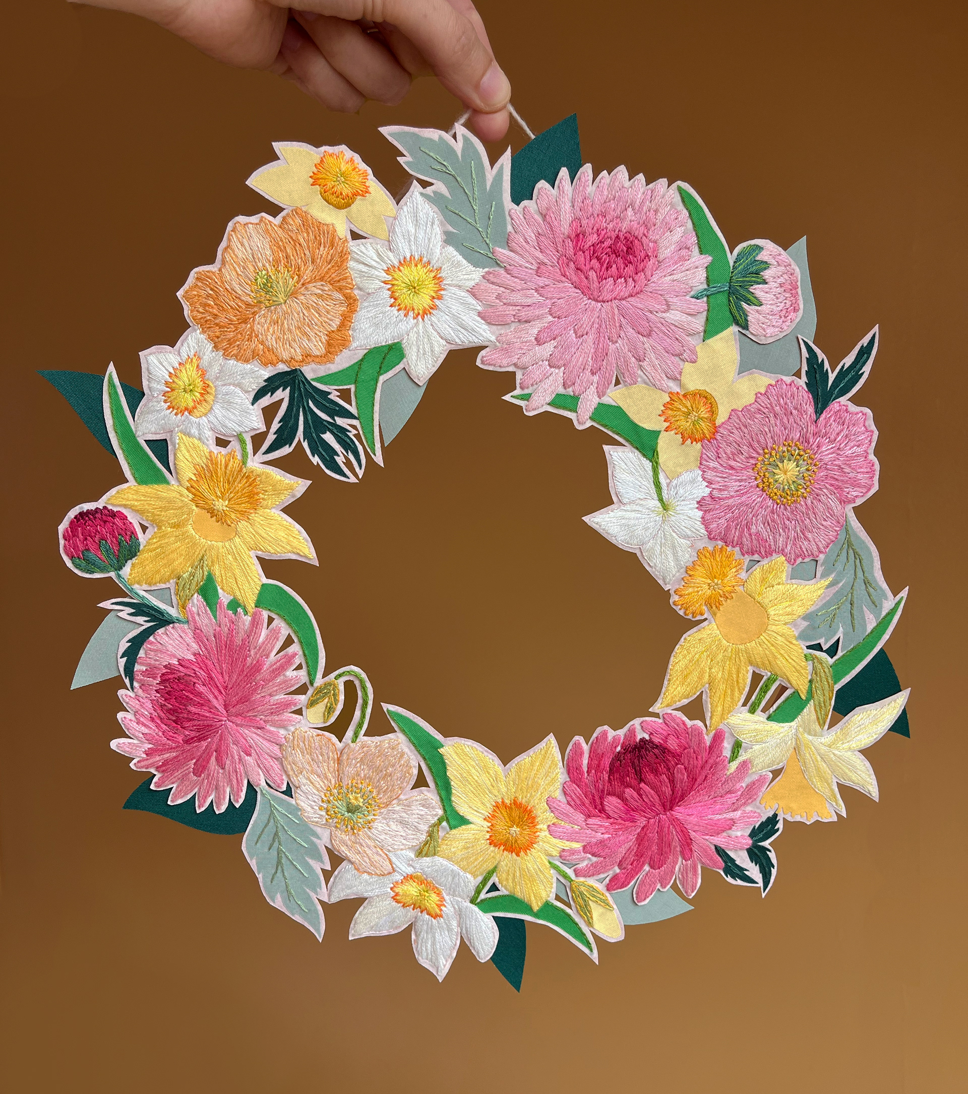 Famile Birth Flowers Wreath