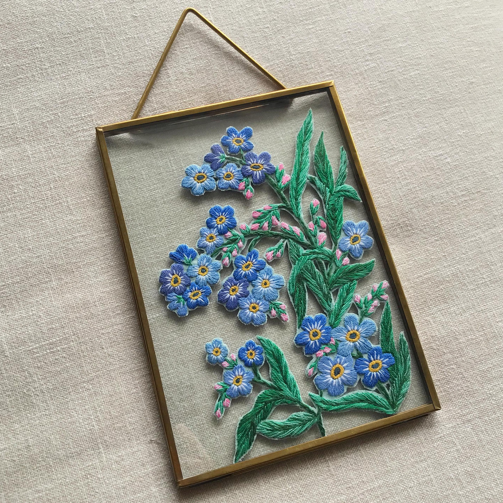 Forget-me-not Framed Embroidery £250
