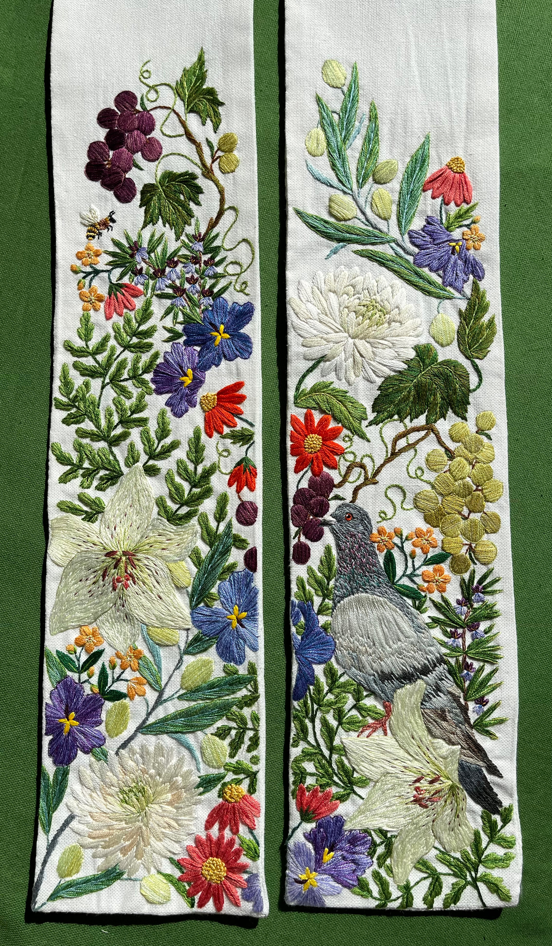 bespoke stole embroidery