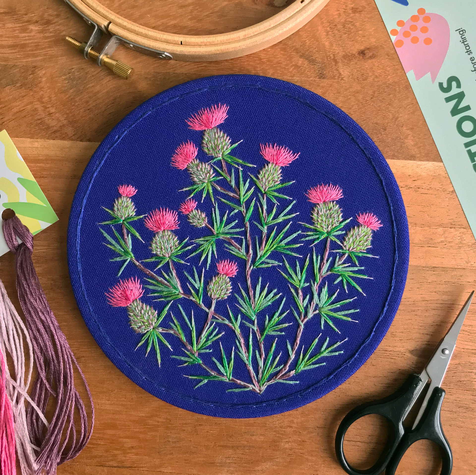 thistle embroidery kit