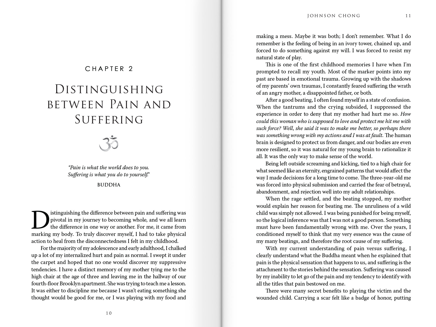 Spread from "Sage Sapien: From Karma to Dharma" by Johnson Chong