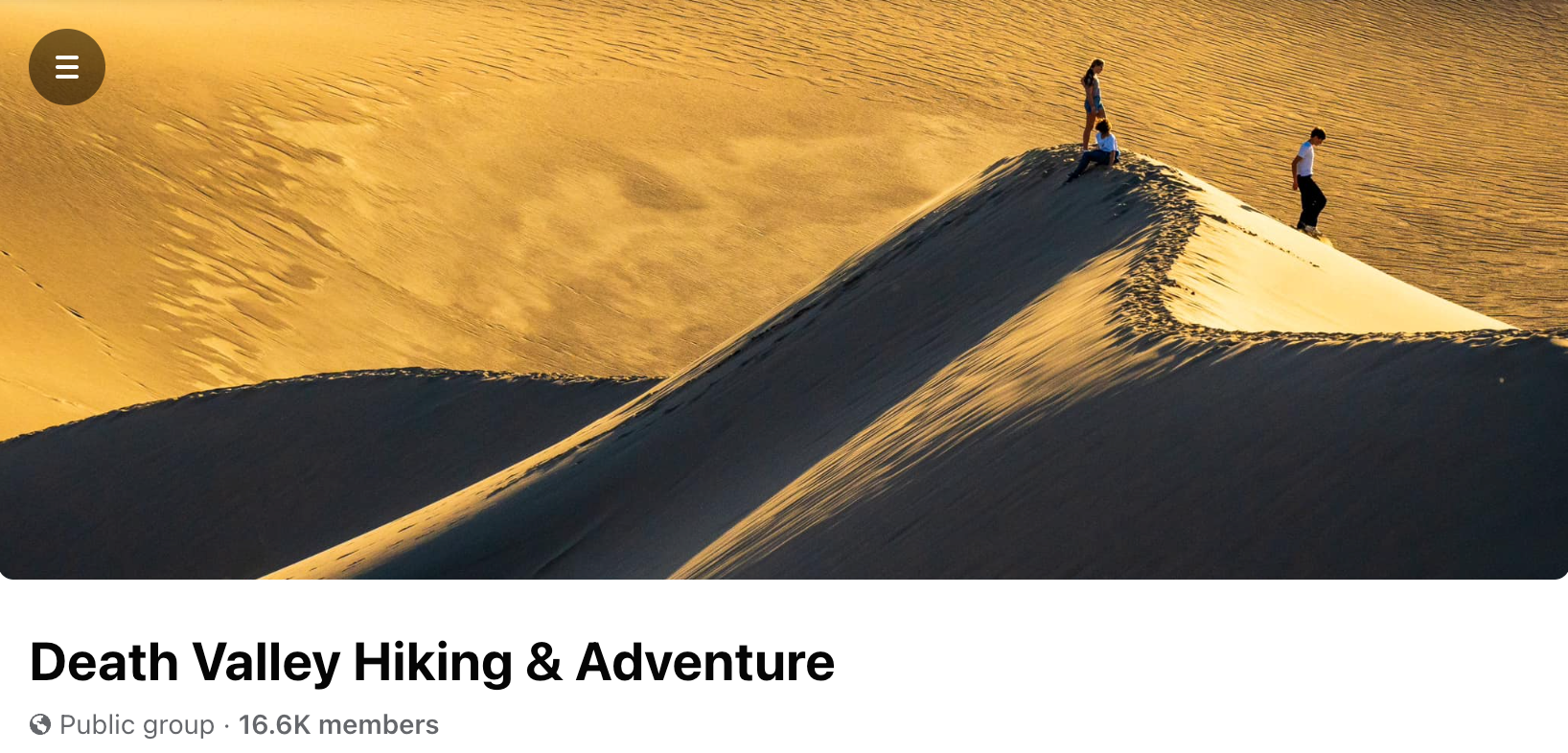 Death Valley Hiking & Adventure Facebook Group