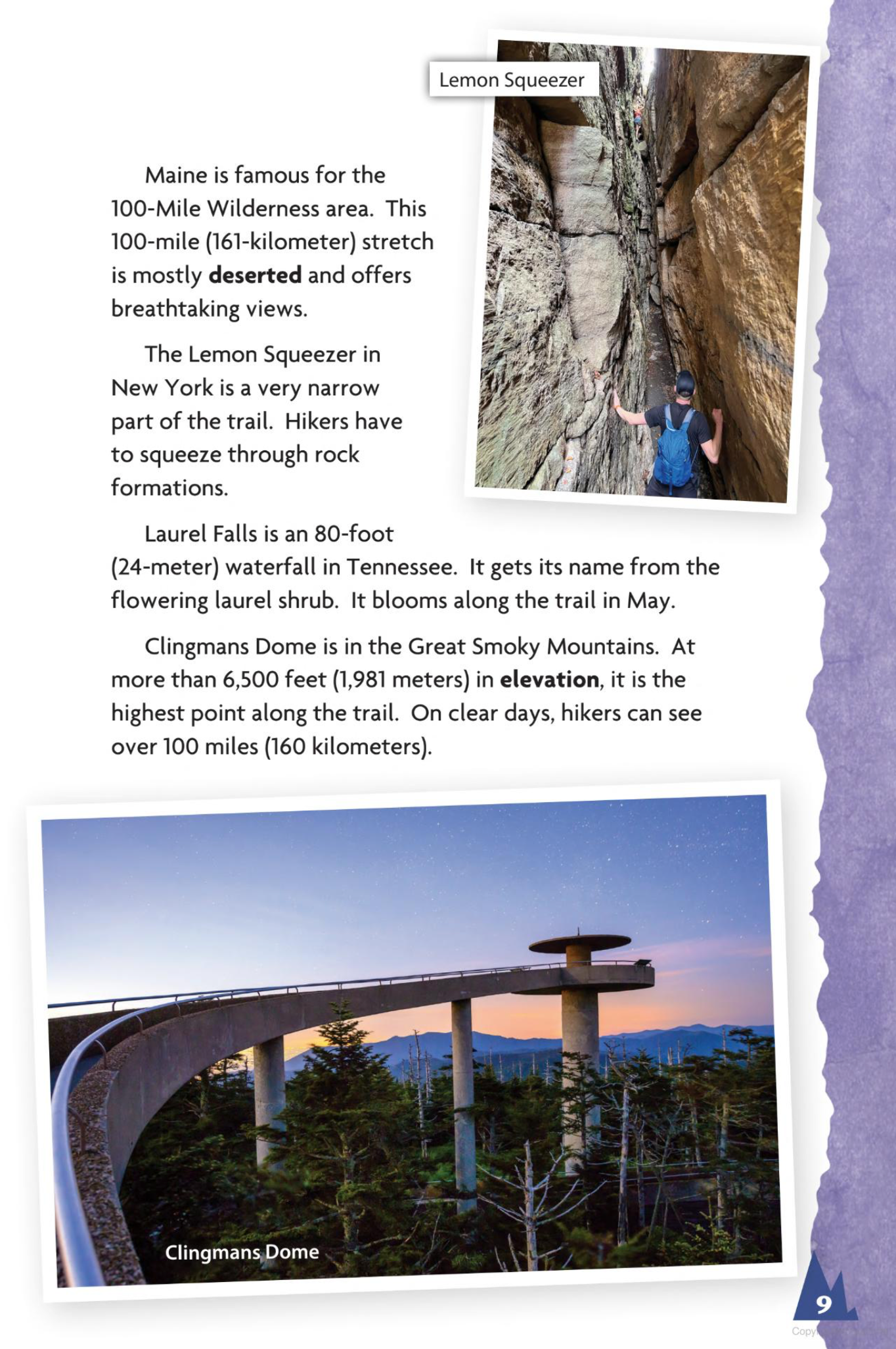 "Lemon Squeeze" in the Shawngunks appeared in “The Appalachians and Other U.S. Mountain Ranges,” a children's textbook