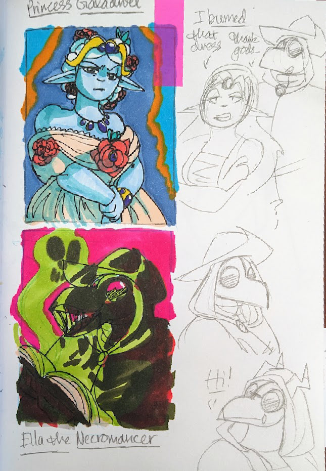 Visuals for characters in a campaign.
