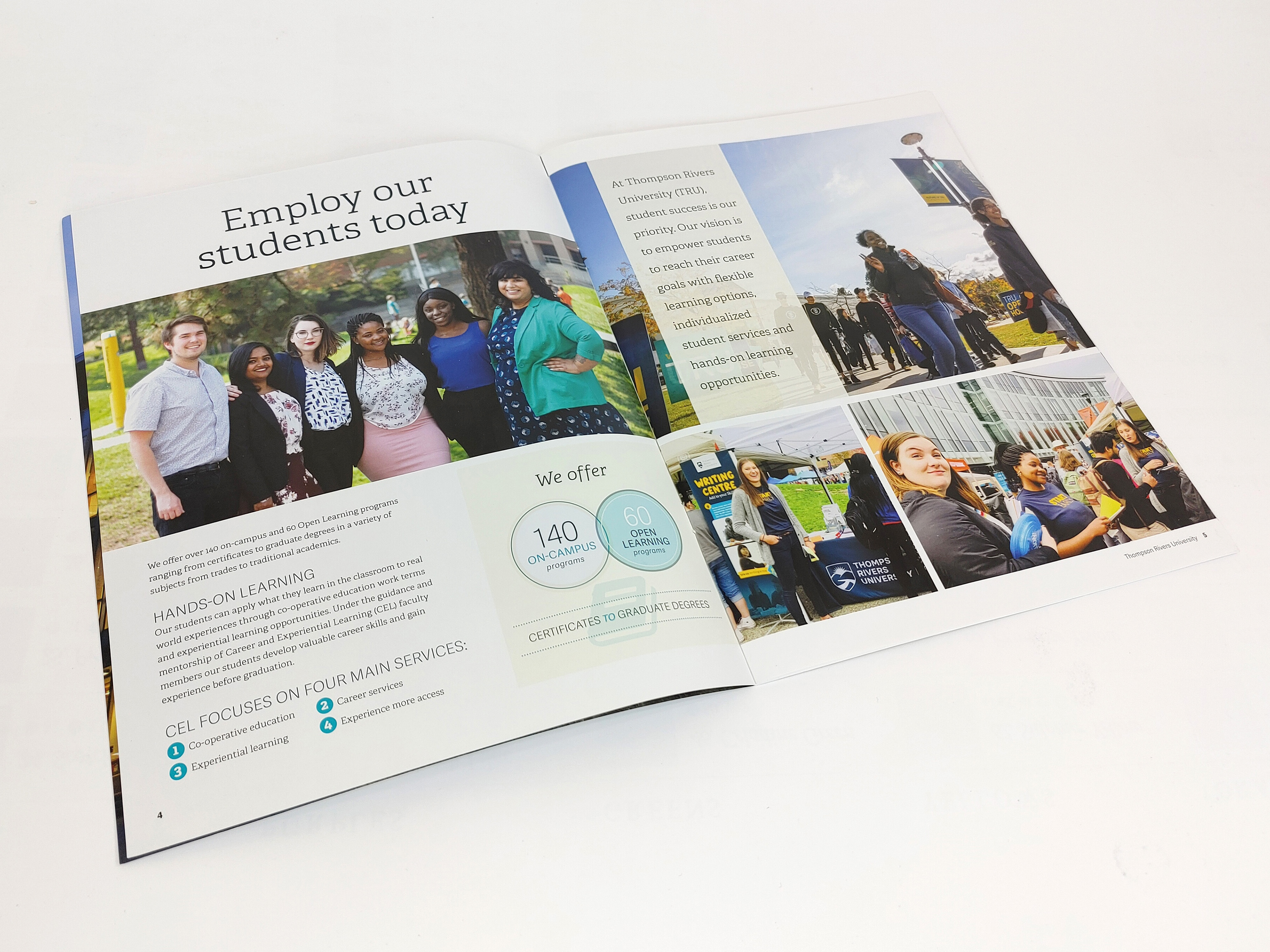 Thompson River University: Career and Experiential Learning Booklet | Design project with the Marketing & Communications Department at TRU