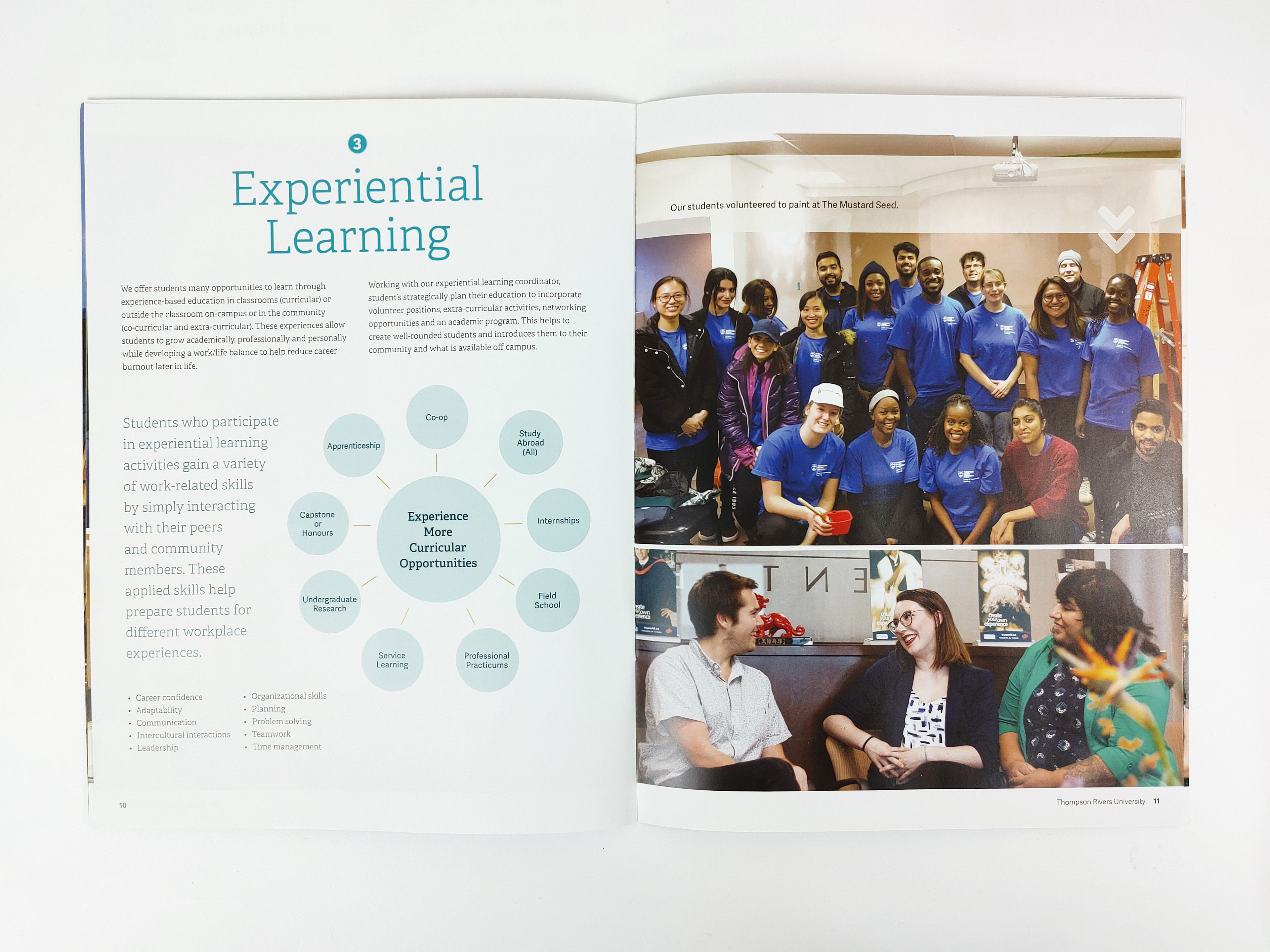 Thompson River University: Career and Experiential Learning Booklet | Design project with the Marketing & Communications Department at TRU