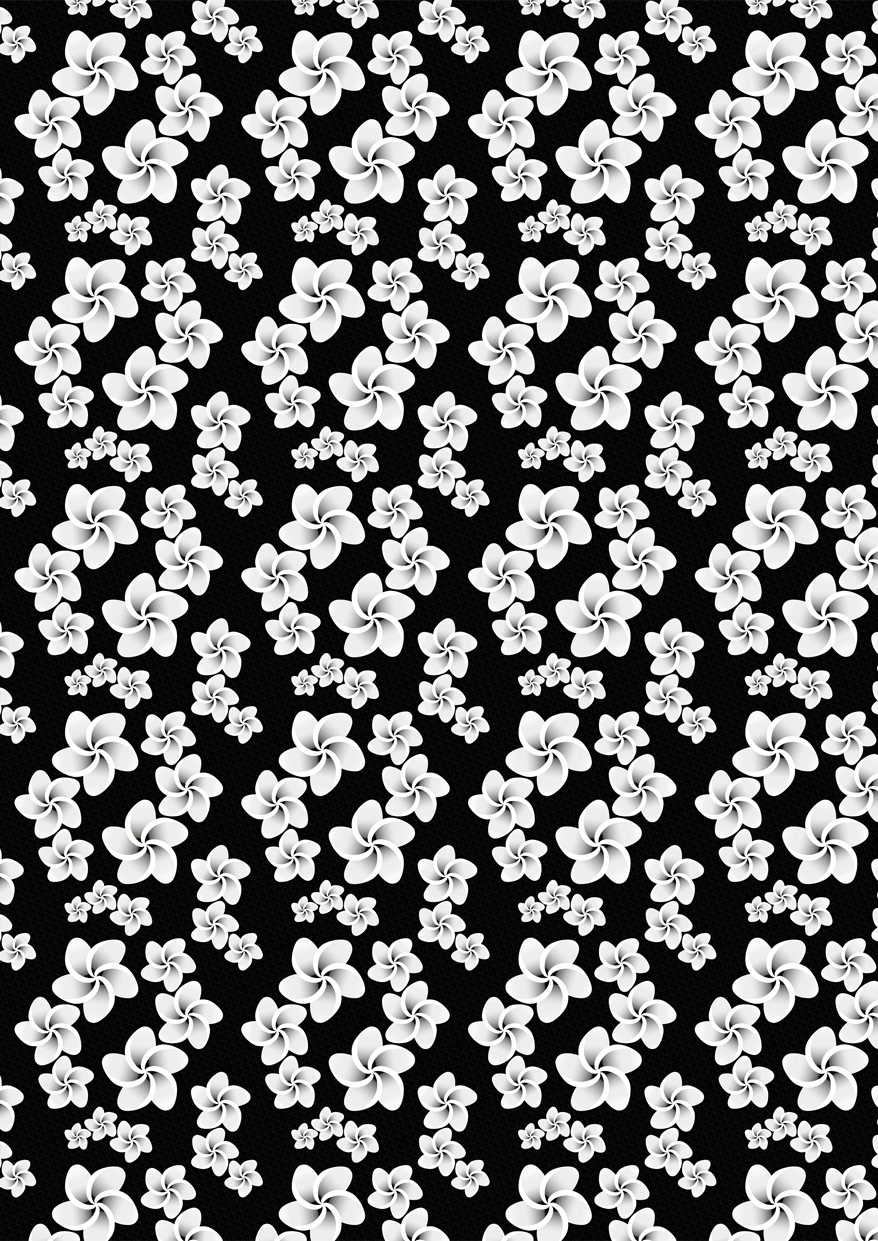 Motif fleurs exotiques