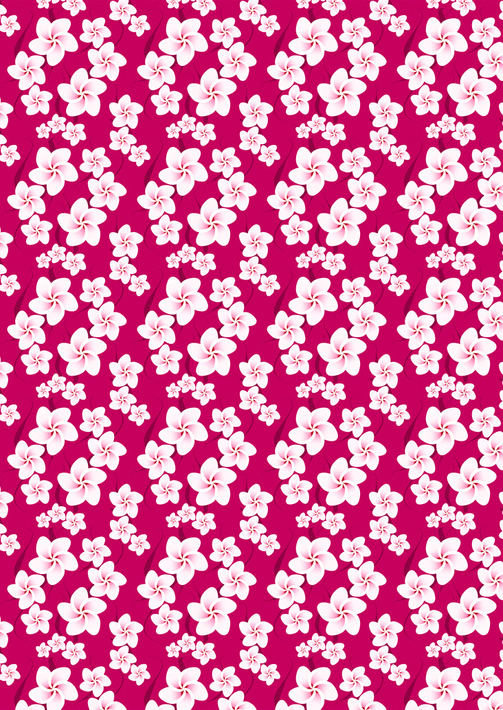 Motif fleurs exotiques