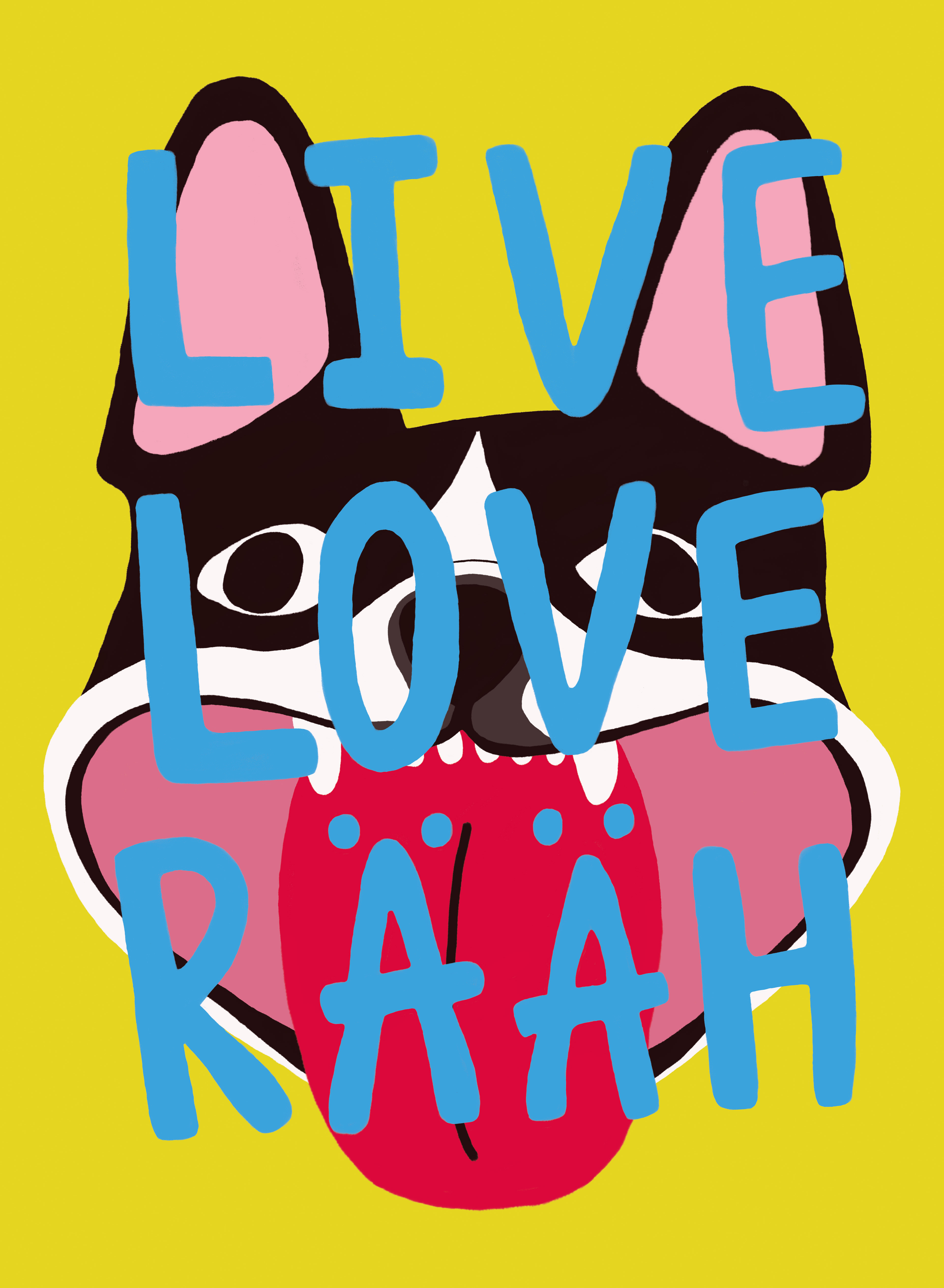 A boston terrier illustration on a bright background