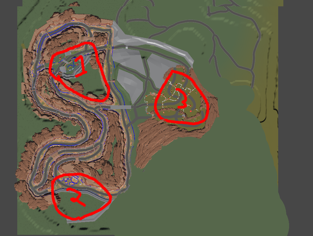 Top down view of 3rd map iteration