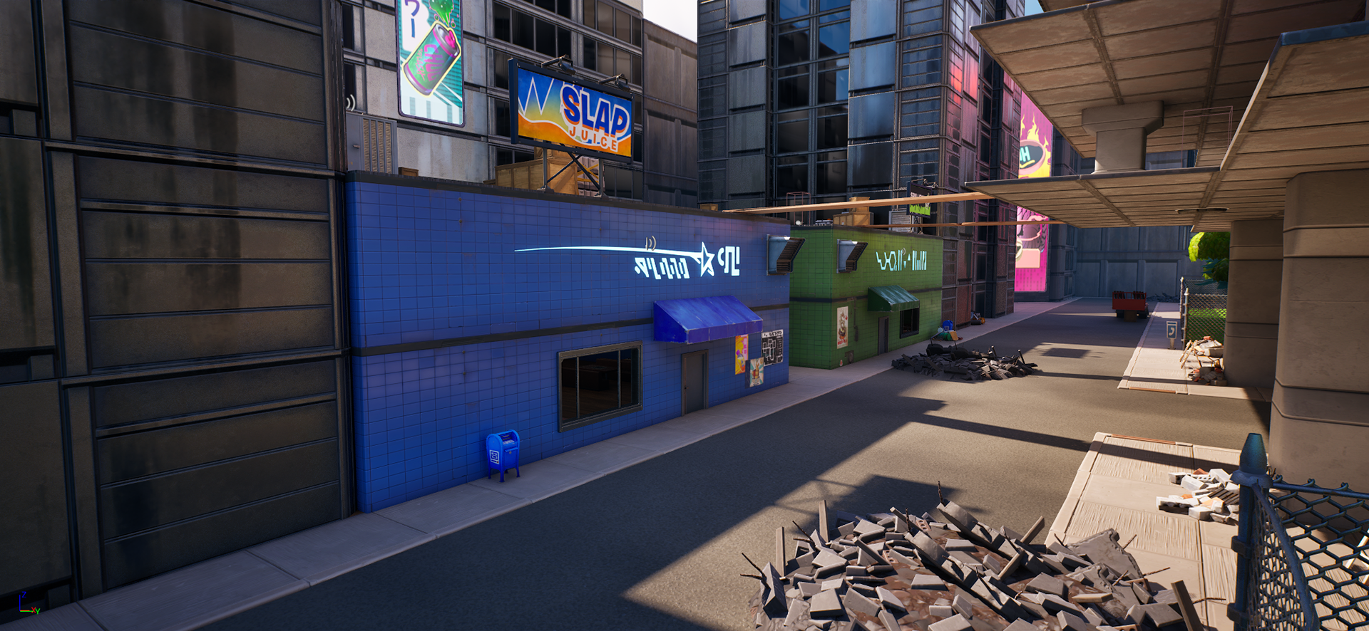 Side street building before changes.
