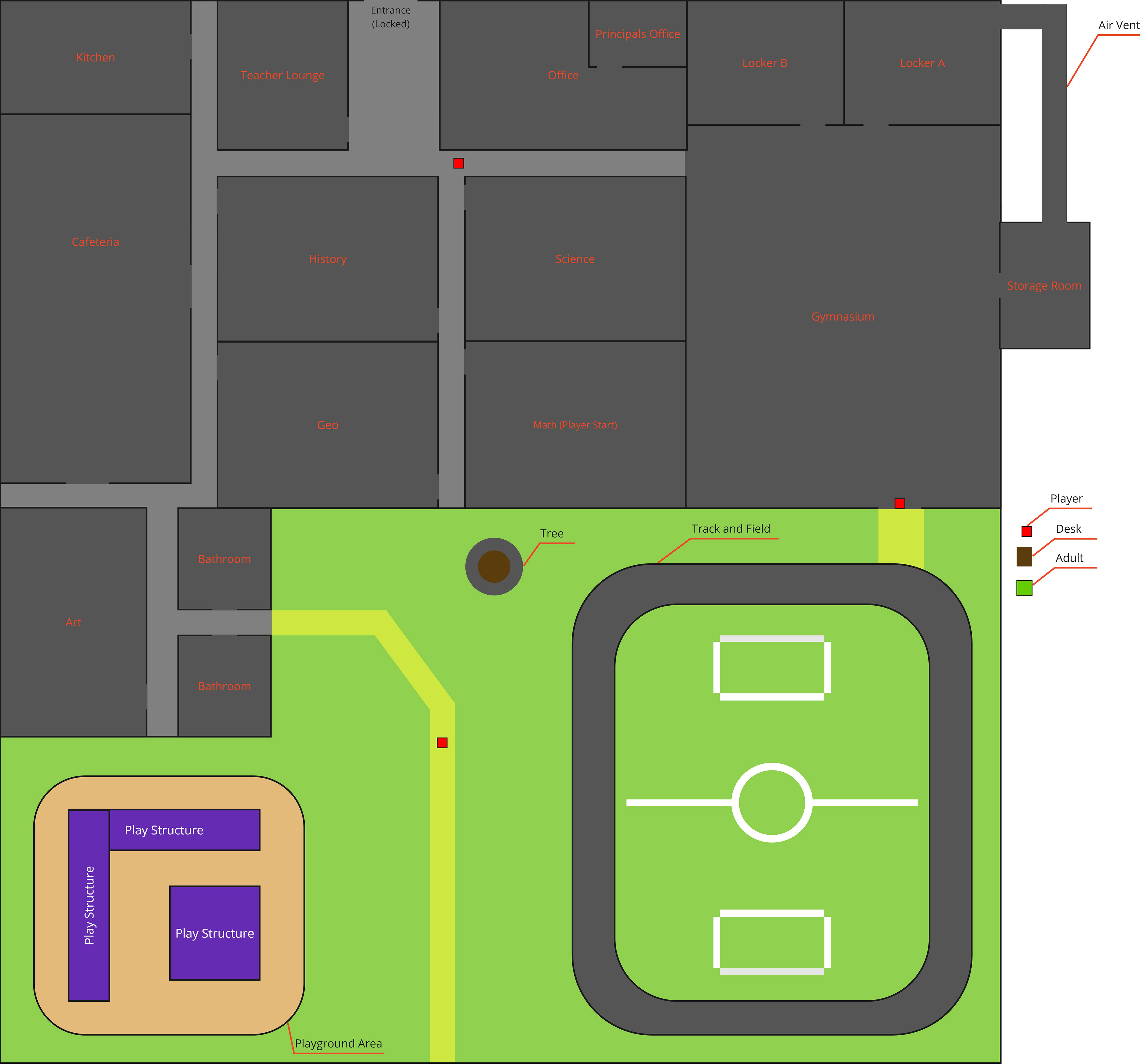 Very first version of the level that I created