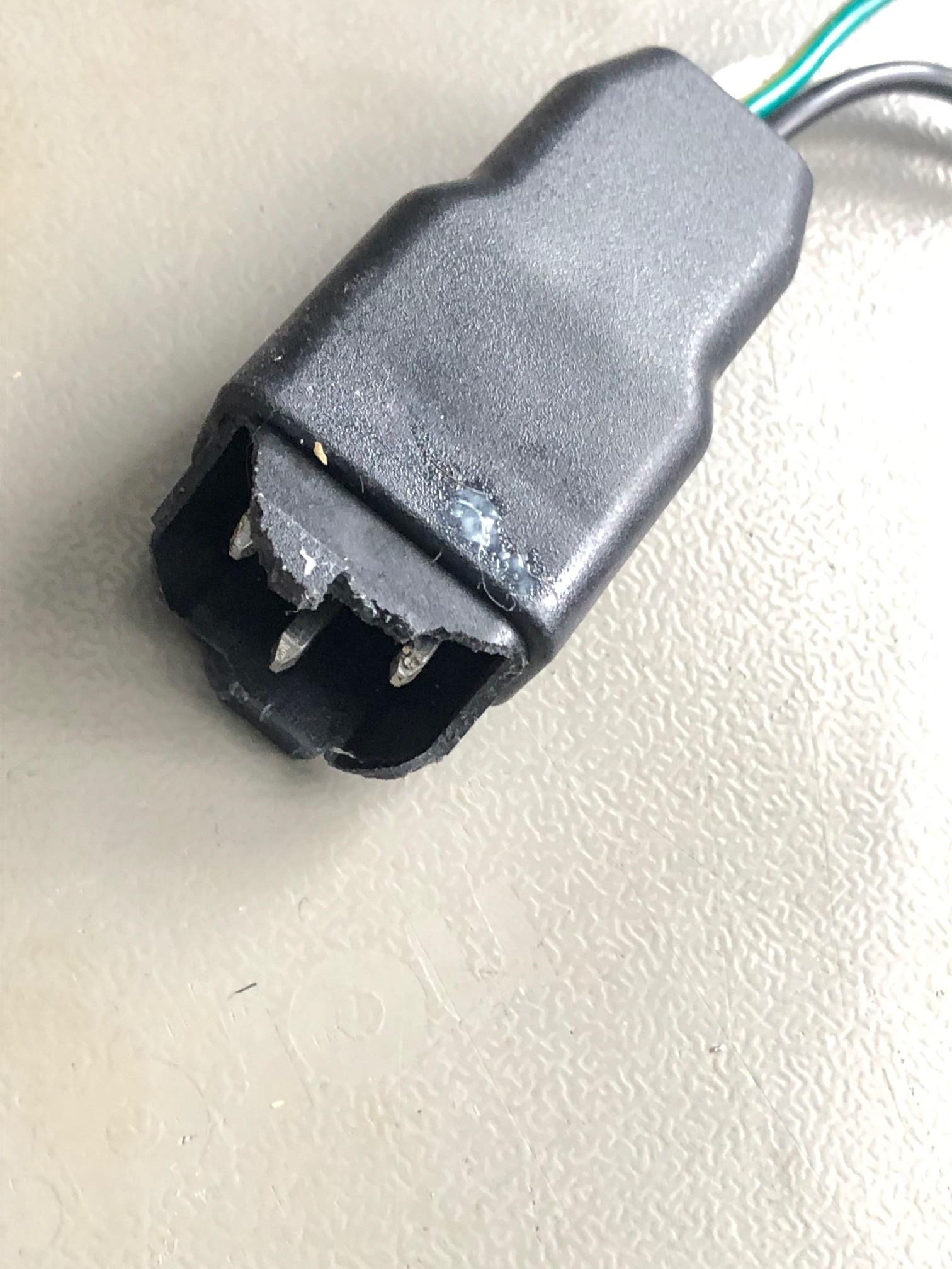 Smashed power socket