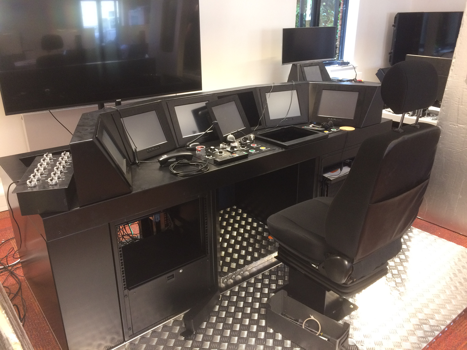 Switch panels fitted to the simulators.