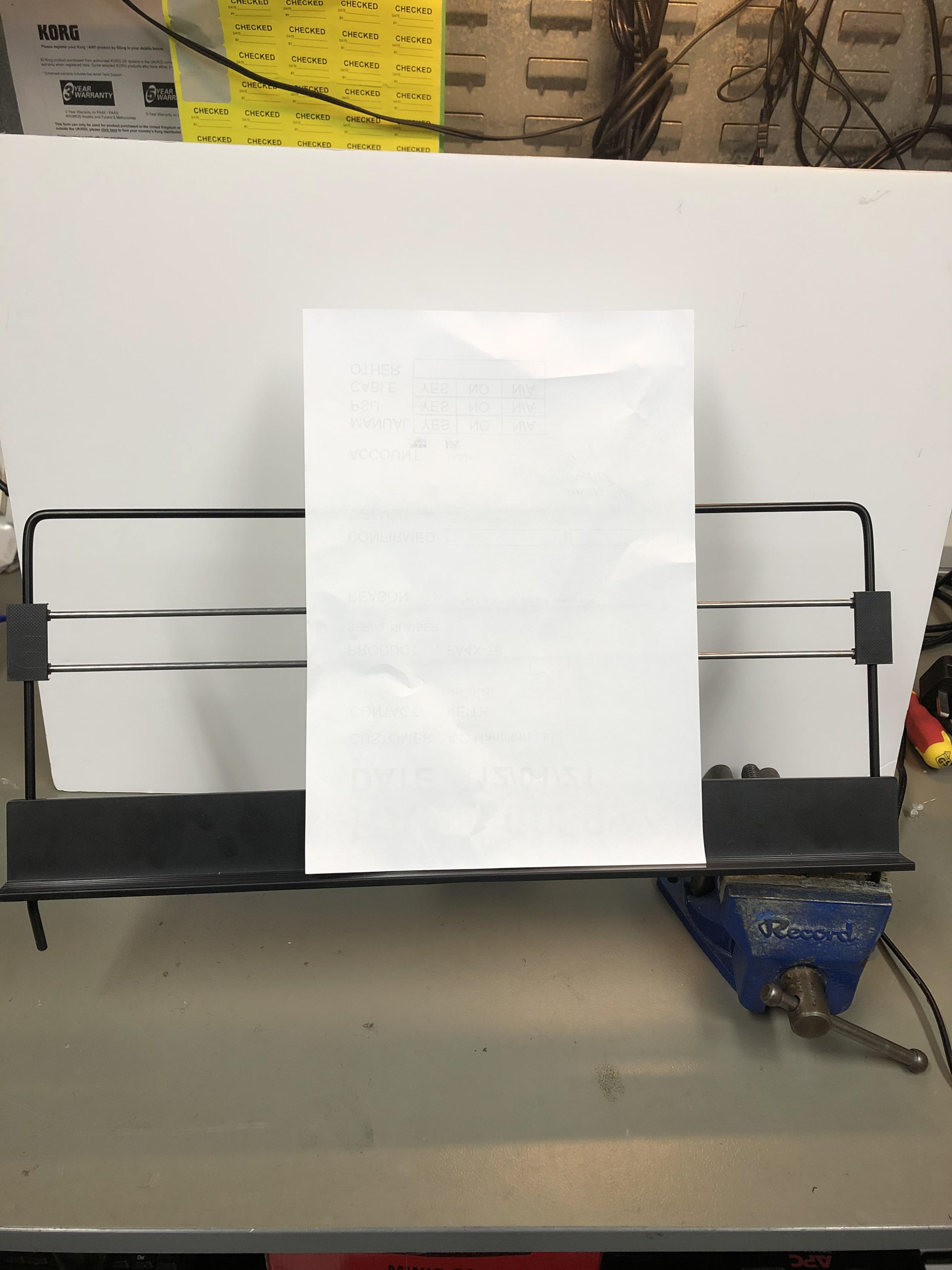 Mod was to stop customers music from falling through the gap