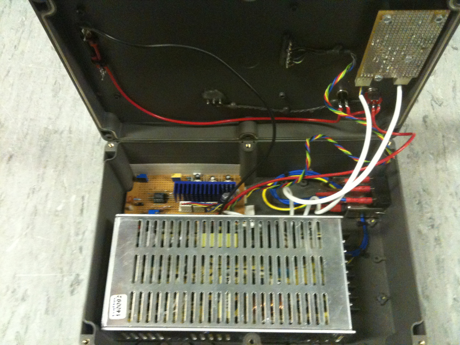 Internal workings of stepper motor test rig