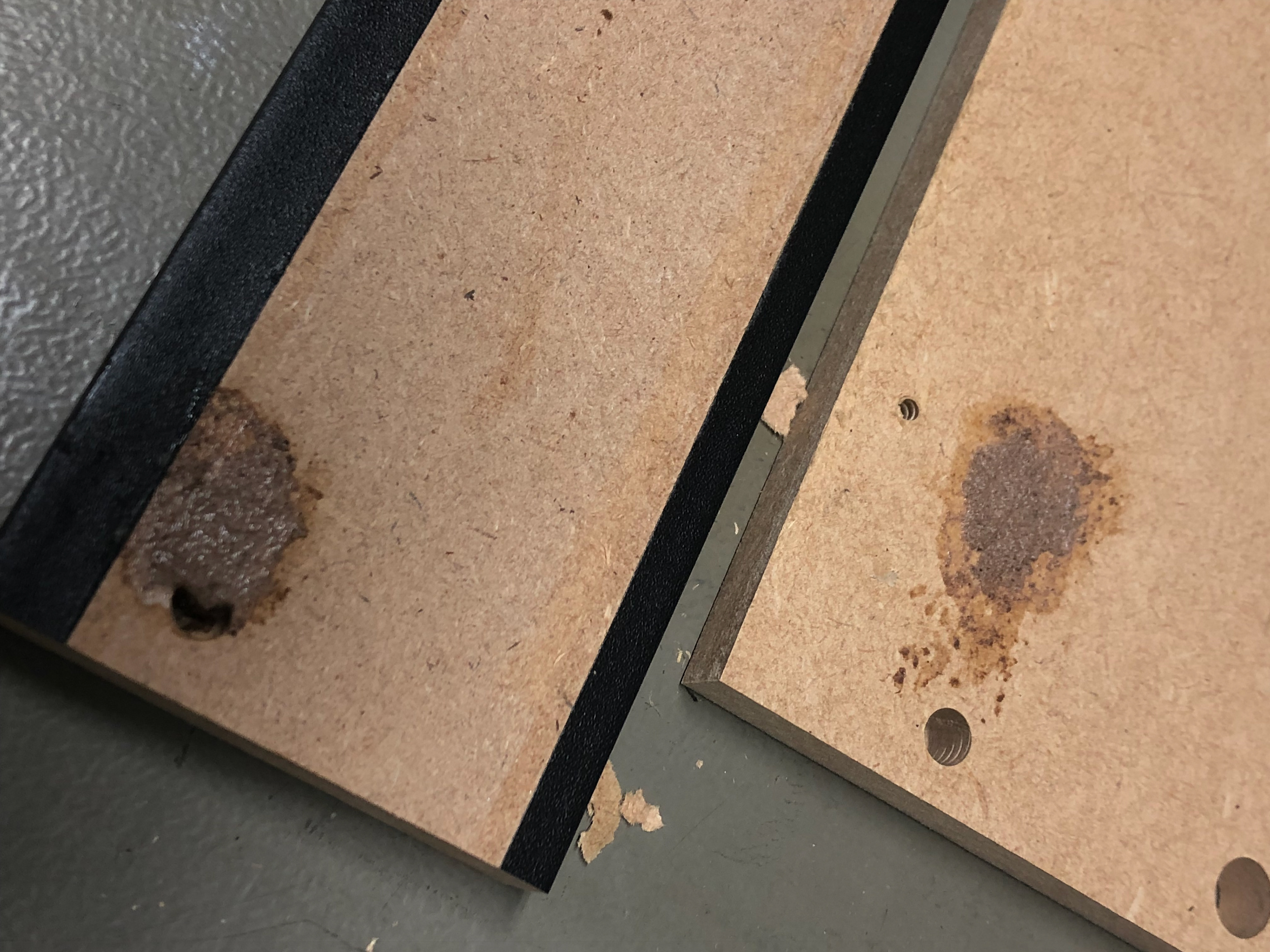 Mixture of sawdust and wood glue