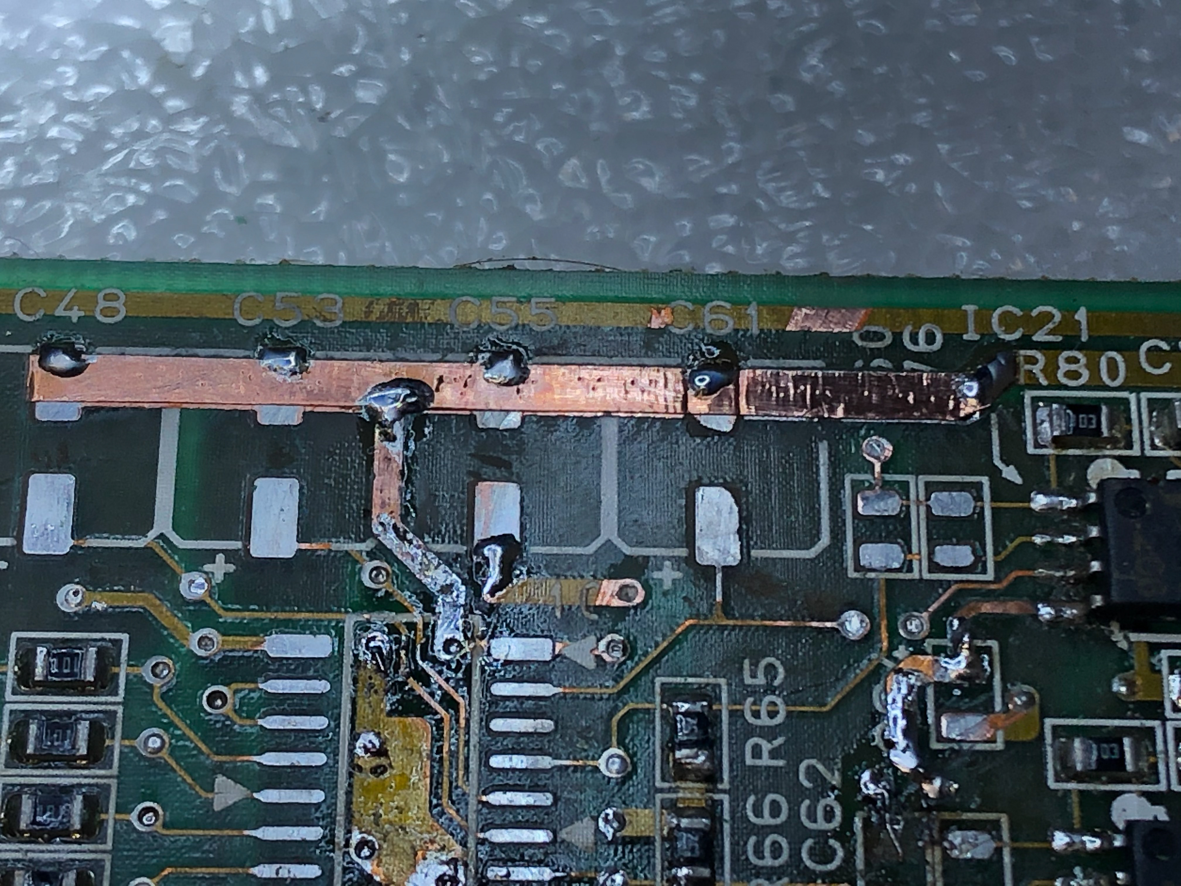 Corroded tracks that needed replacing