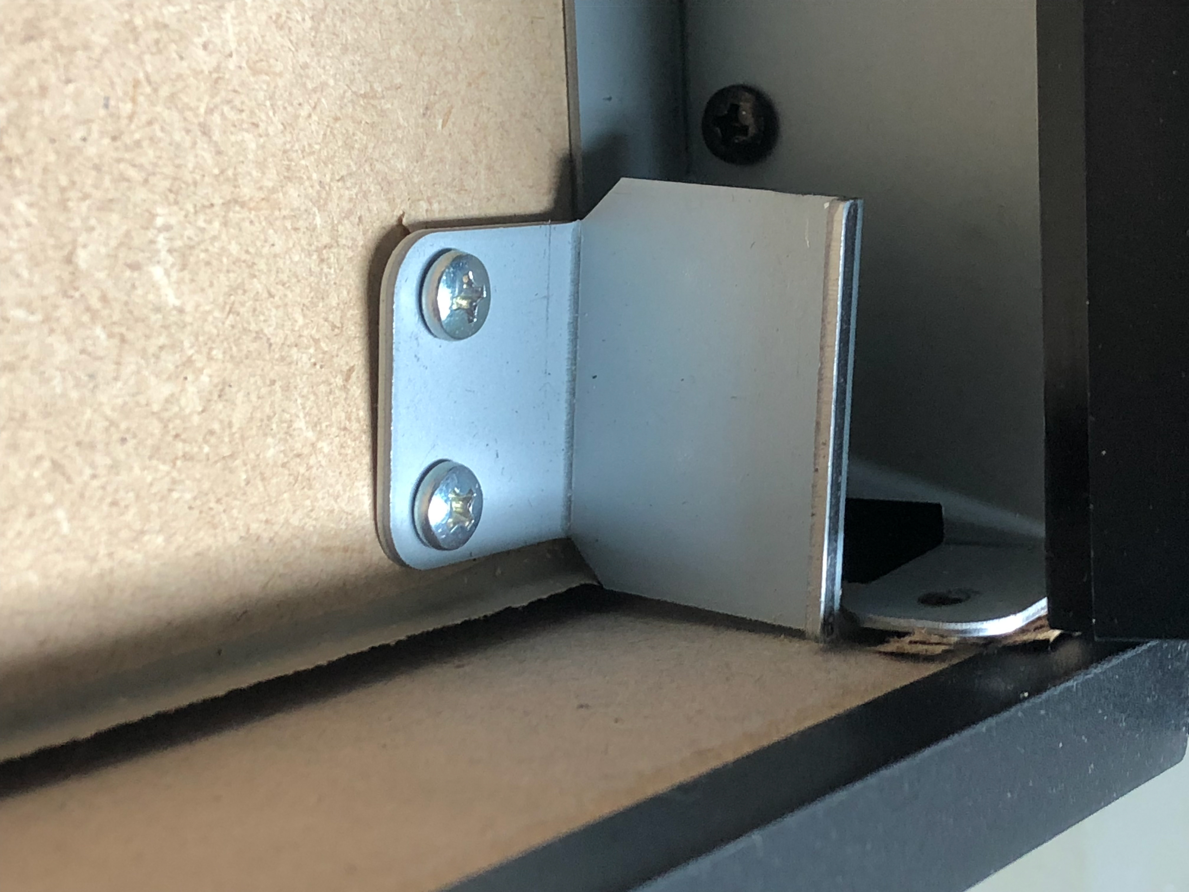 Damaged fixings, from being dropped