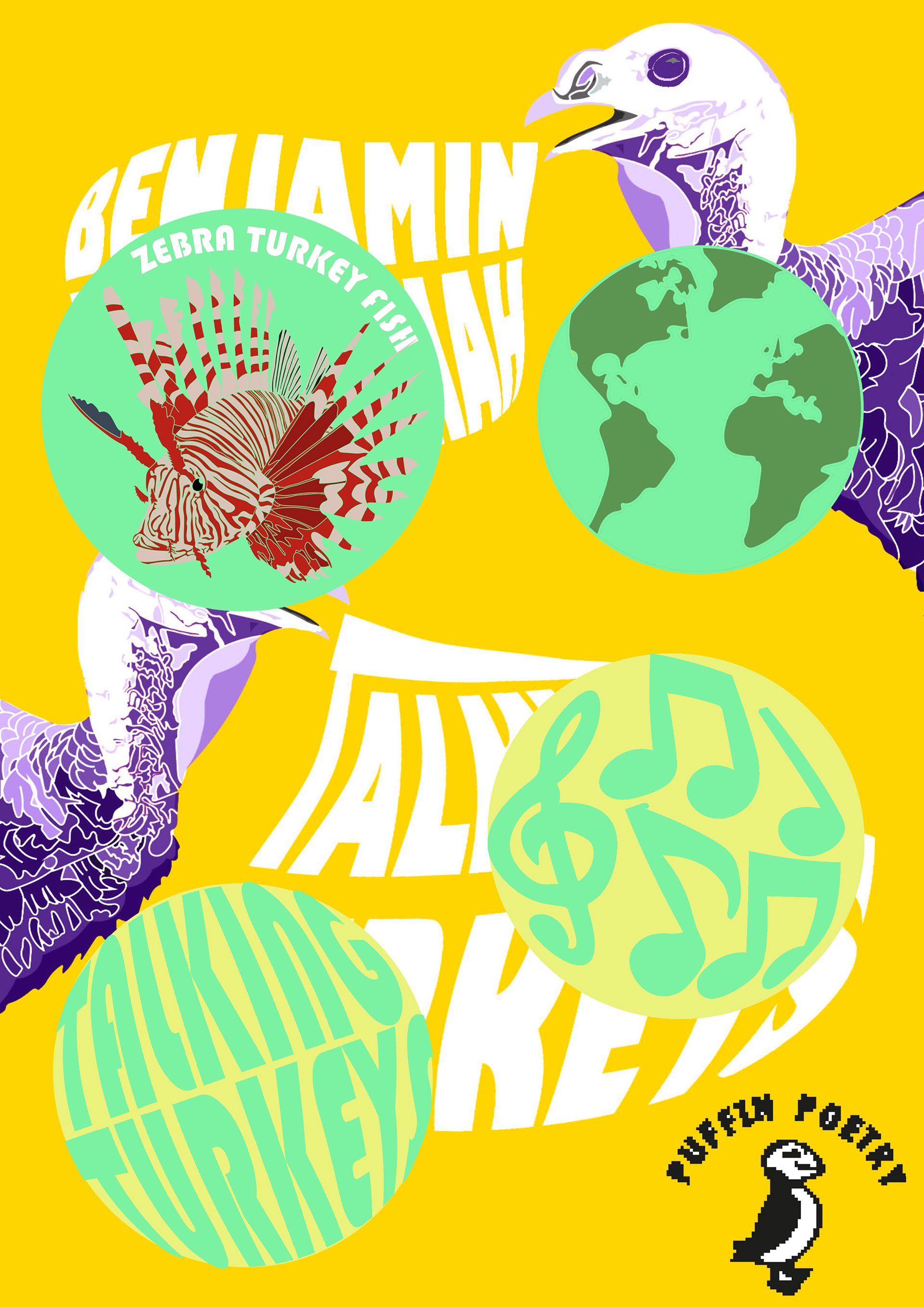 Interactive cover with green stickers