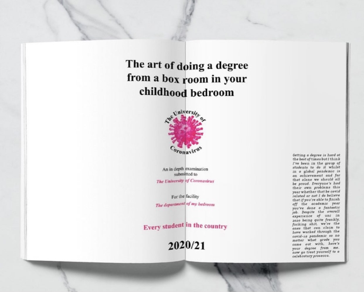 Degree in completing your course from you back bedroom!