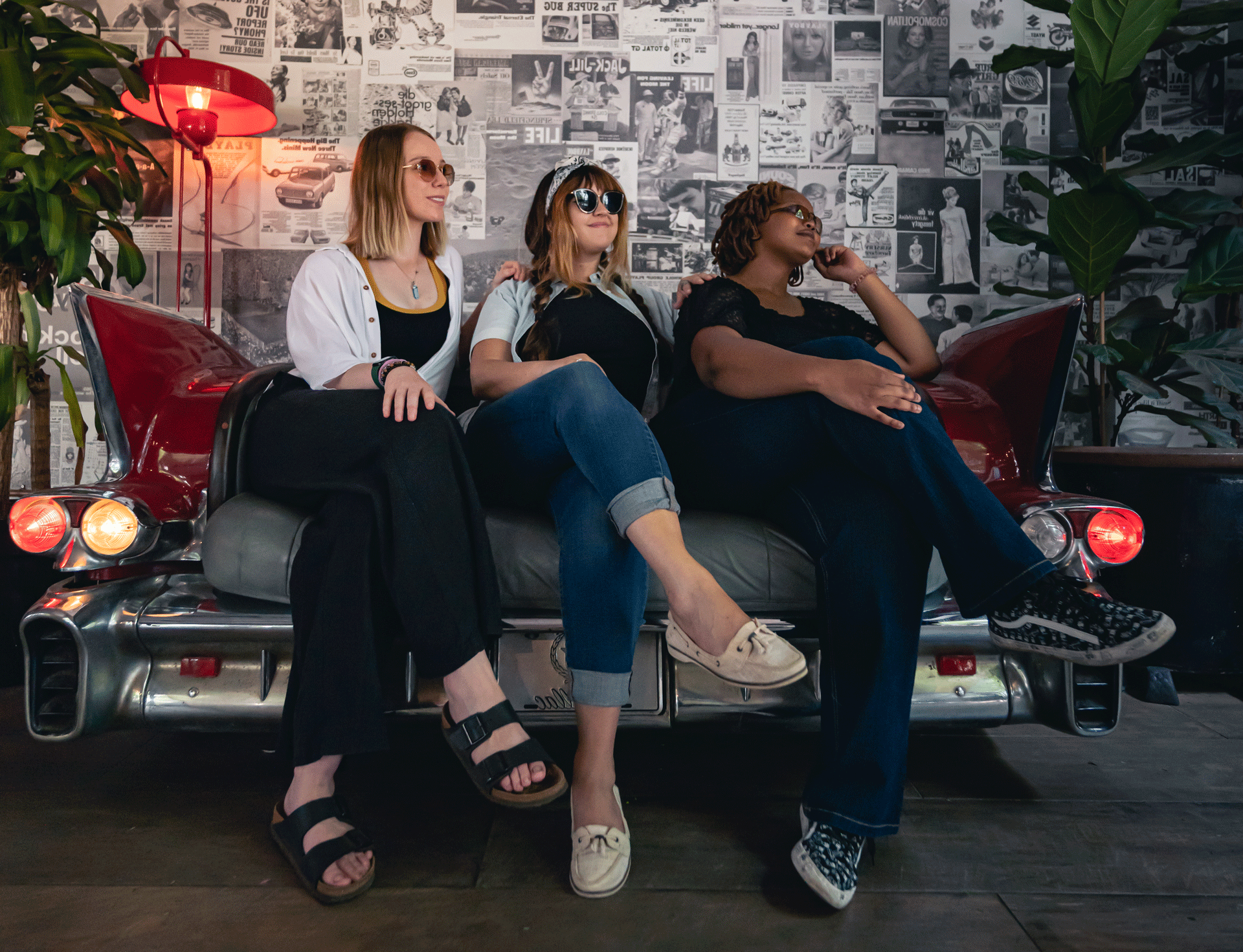 Krystal, Zoey and Ali posing and looking into the future
