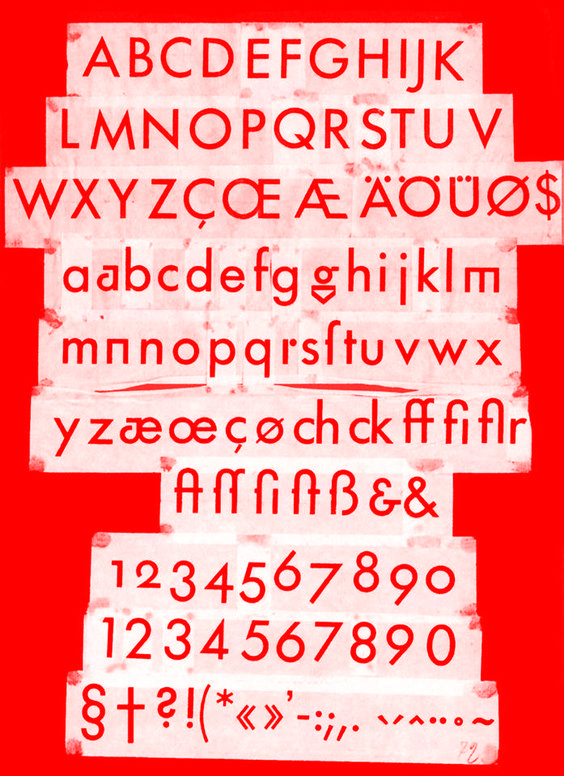 1927年Paul Renner設計的字體 Futura