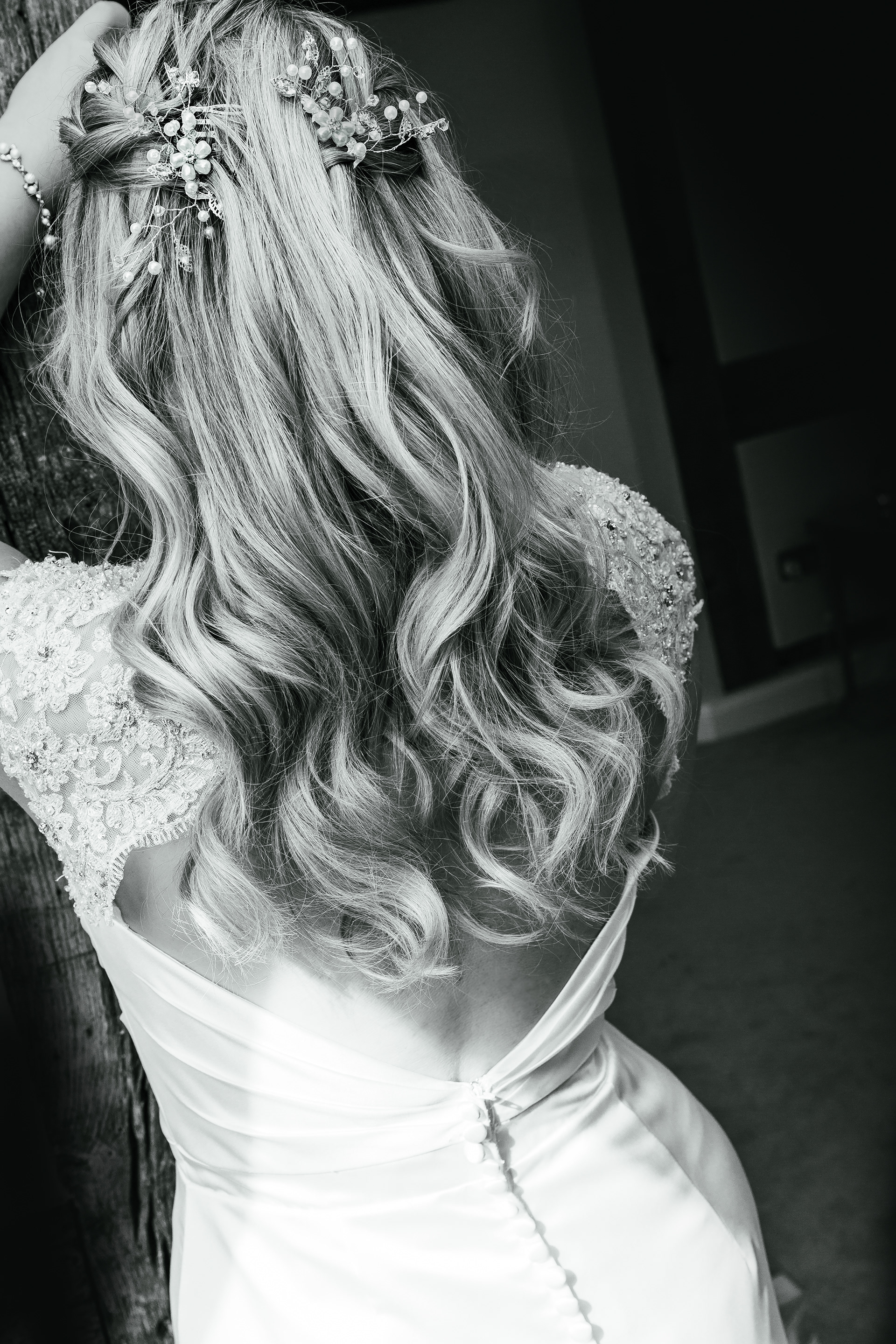 Brides hair
