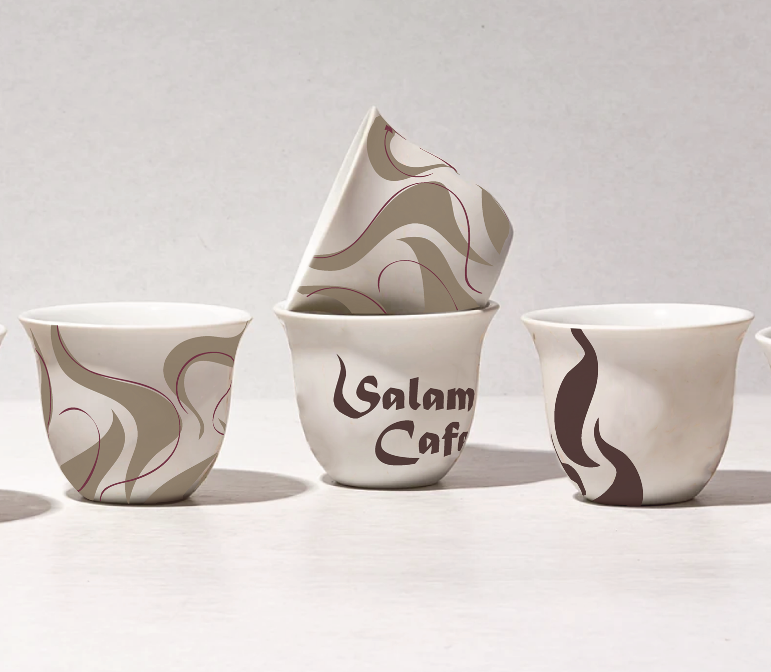 Traditional Coffee Cup Set Mockup (Photoshop)