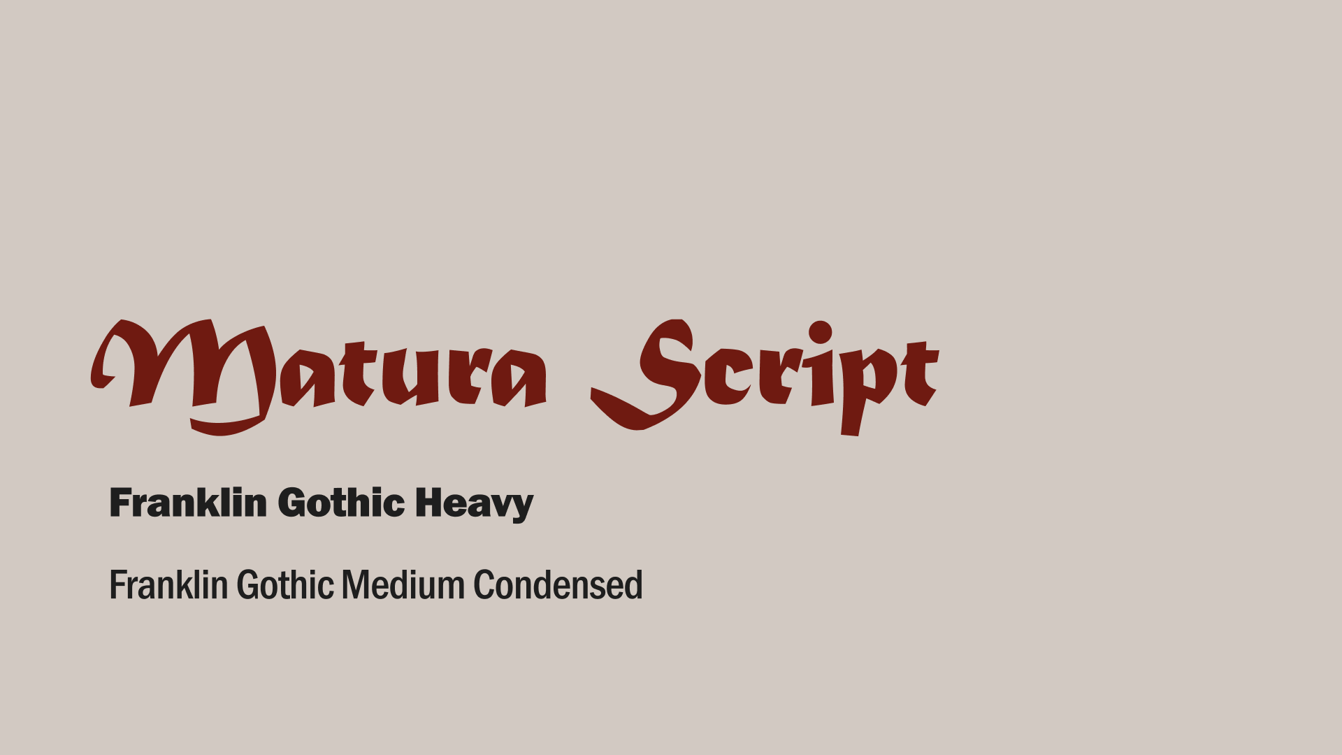 Typefaces