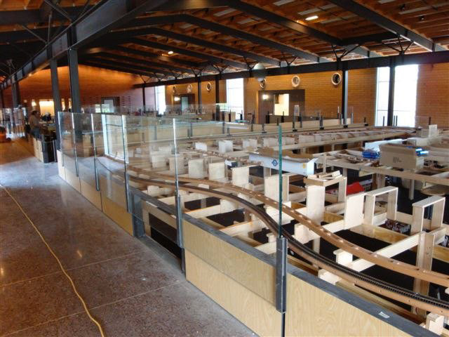 The station area will be on the risers that now support the track box.