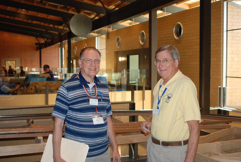 Dallas Dixon and Russ Mosser enjoy the new digs.