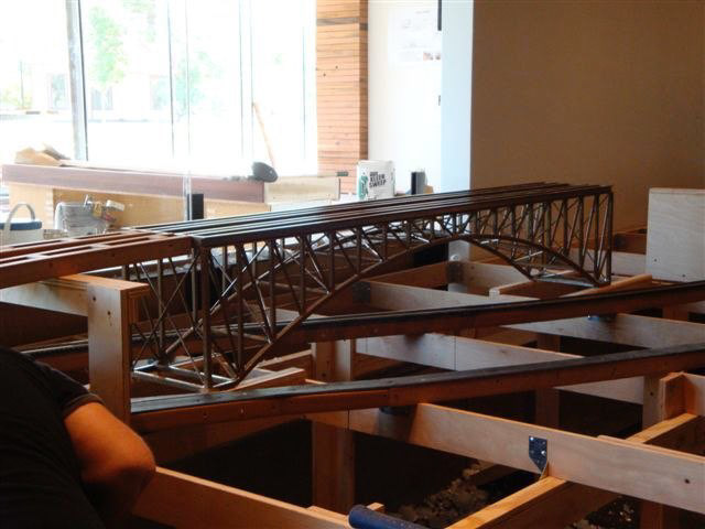 The magnificent under-arch bridge, another product of EagleWings Iron Craft here in Phoenix!