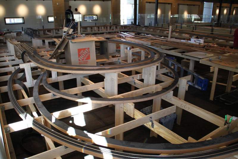 This section has the track sub roadbed completed.