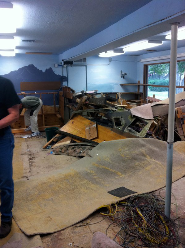 The remains of the layout at 9:30 AM on March 21, 2010.
