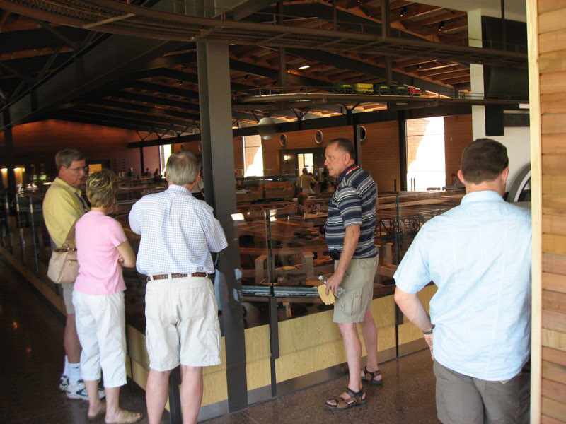 Russ and Dallas discuss our layout with guests.