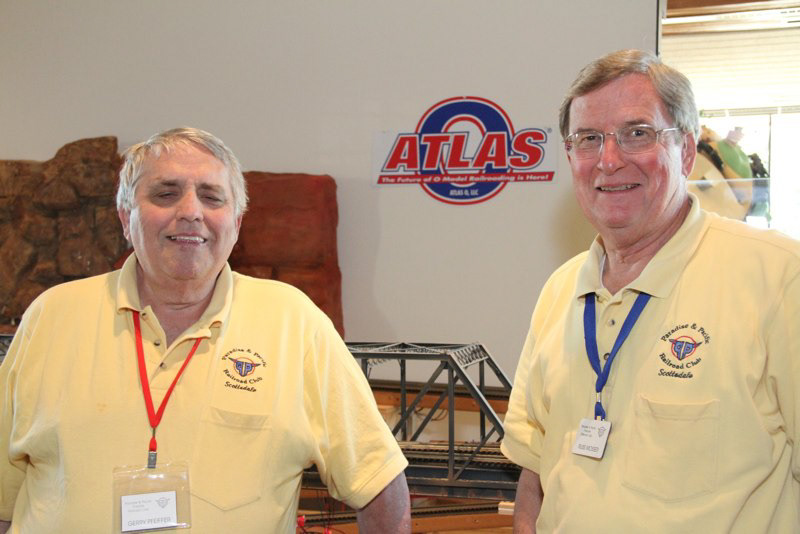 The new layout uses Atlas track exclusively, and here Gerry Pfeiffer and Russ.