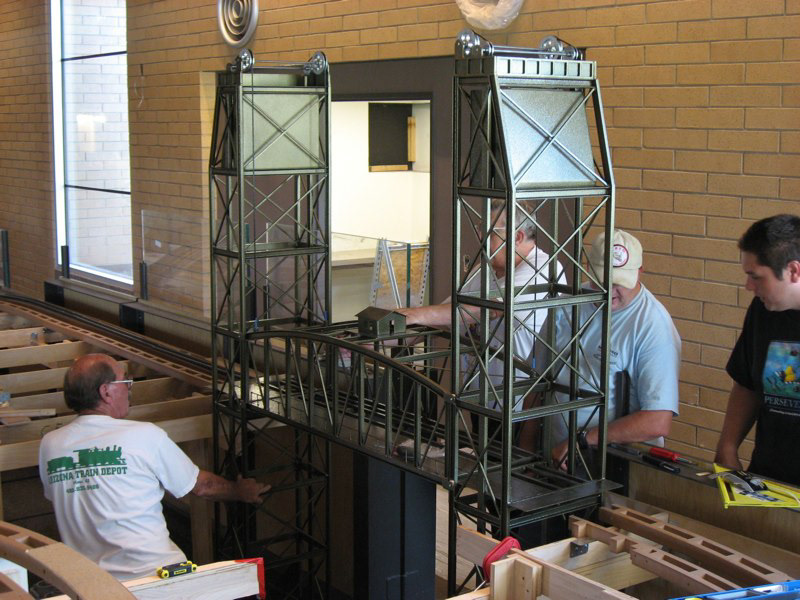 Tracks will be raised to meet the bridge ramps.