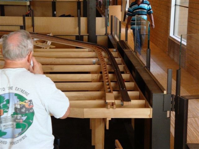 All we need now is a lift bridge. The Kids Thomas area is in the open area where the tracks turn.