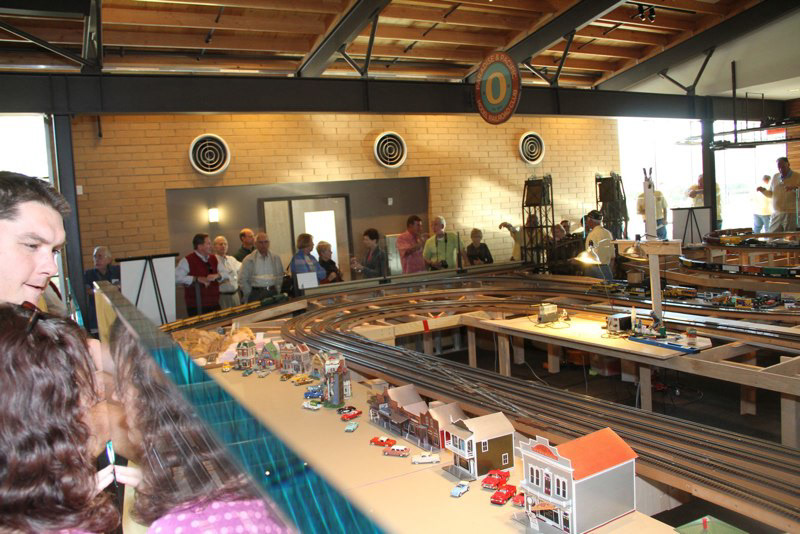 Guests lined the perimeter of all three clubs