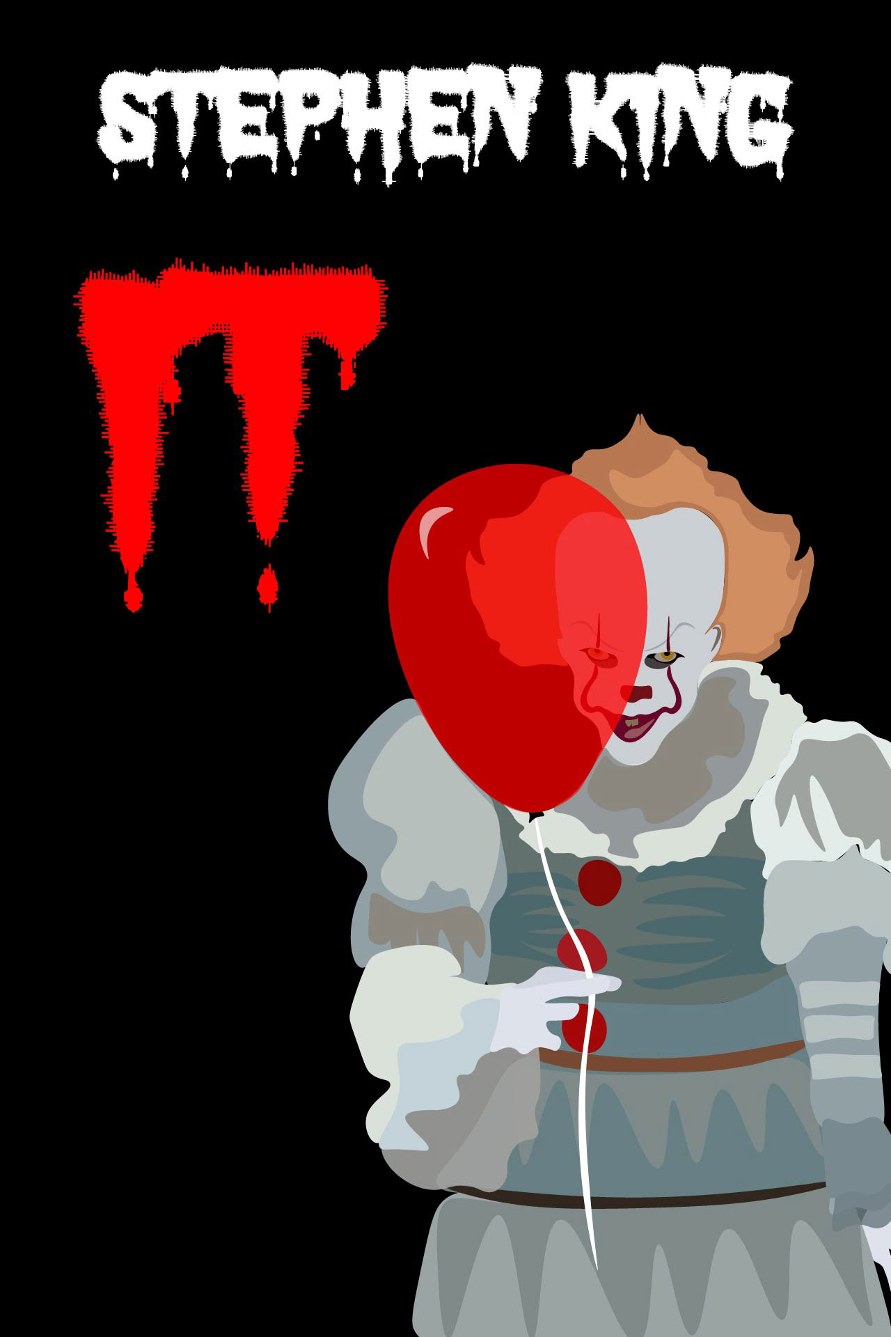 Movie poster created for class project. Based off of Stephen King's "IT"