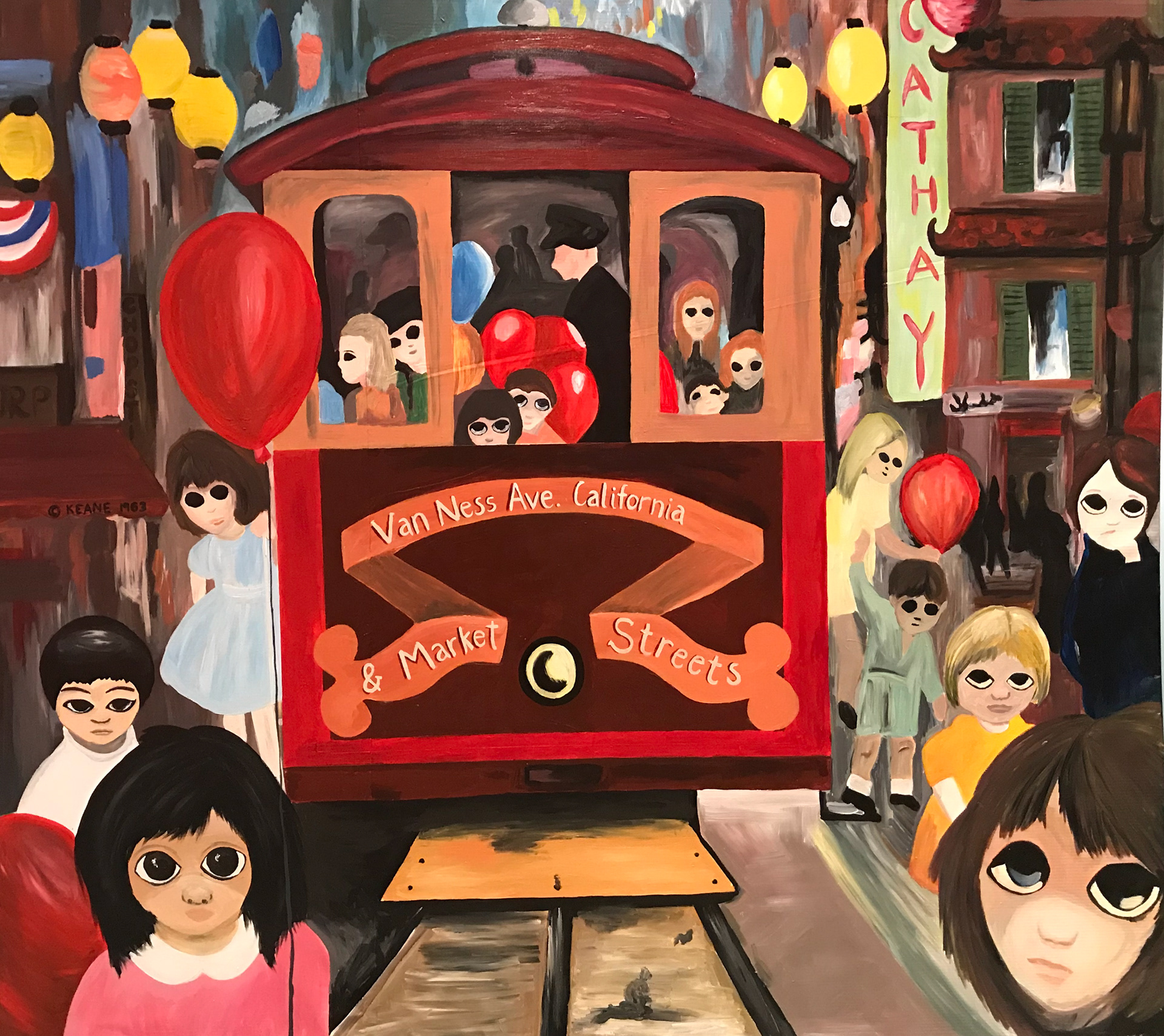 Recreation of one of Margaret Keane's Big Eyes done as a group project