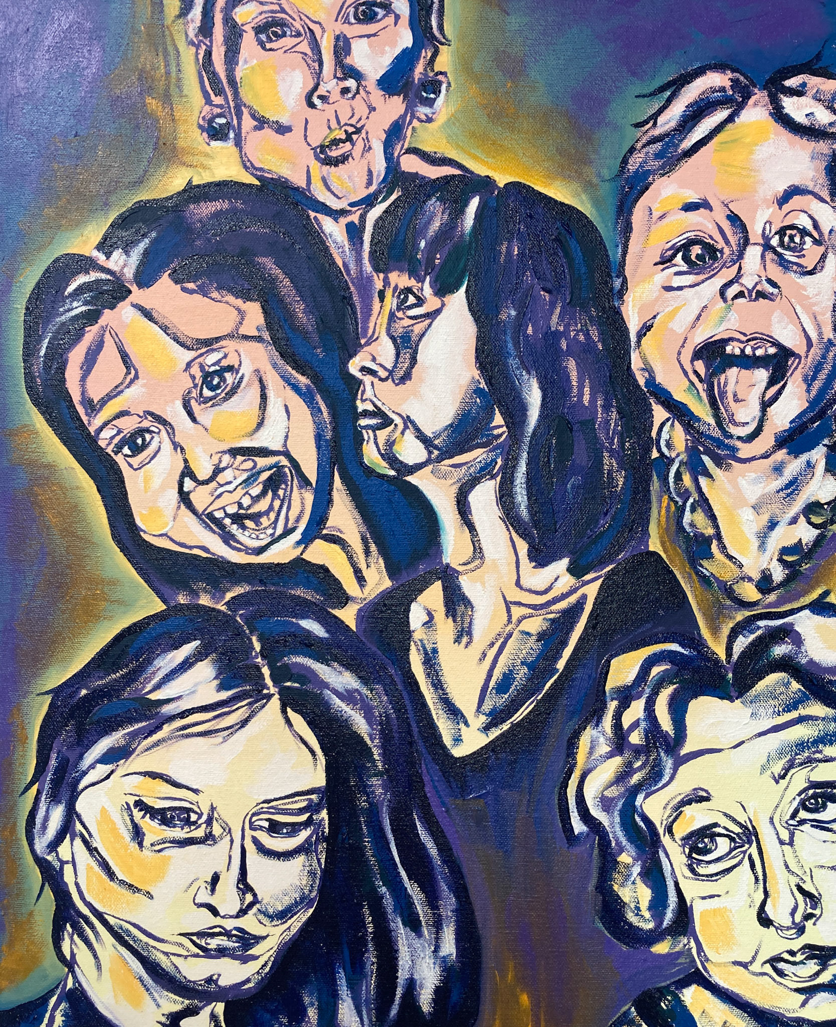 PORTRAIT OF SIX LADIES, Oil on Canvas, 2020, Private Collection