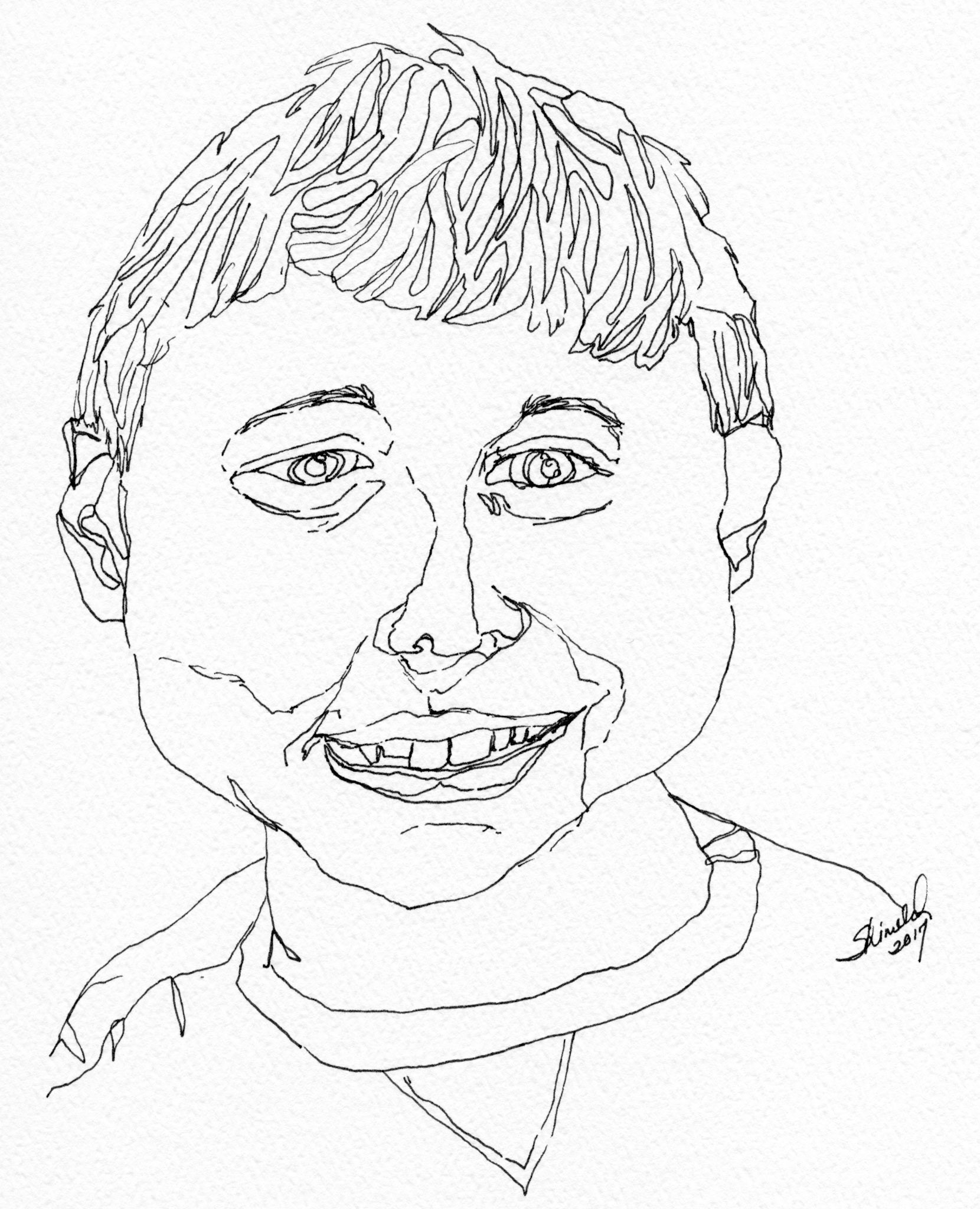ZACHARY, Pen and Ink, NFS.
